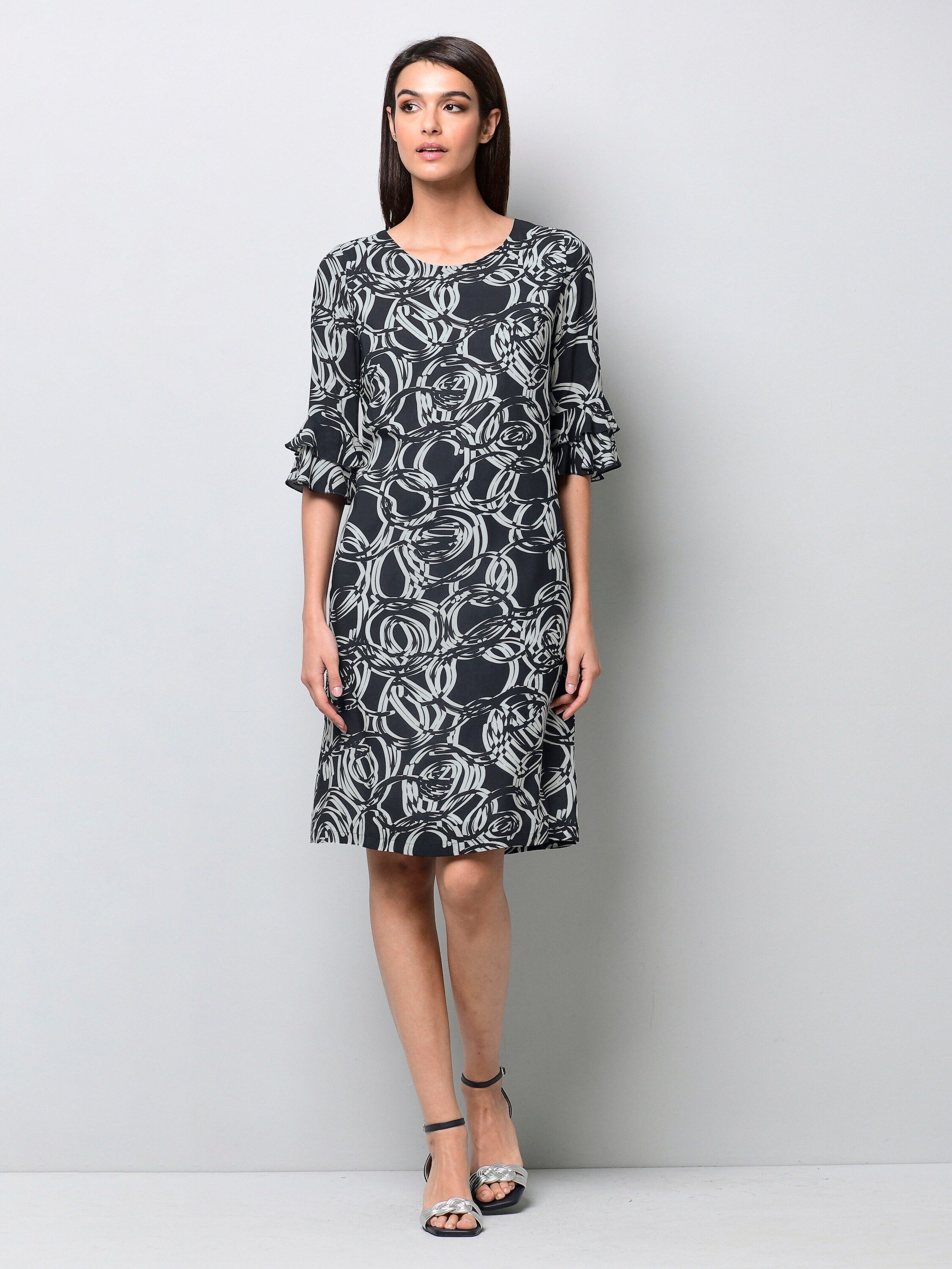 Alba Moda Druckkleid Kleid mit grafischem Dessin