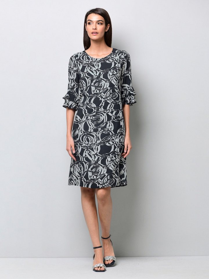Alba Moda Druckkleid Kleid mit grafischem Dessin