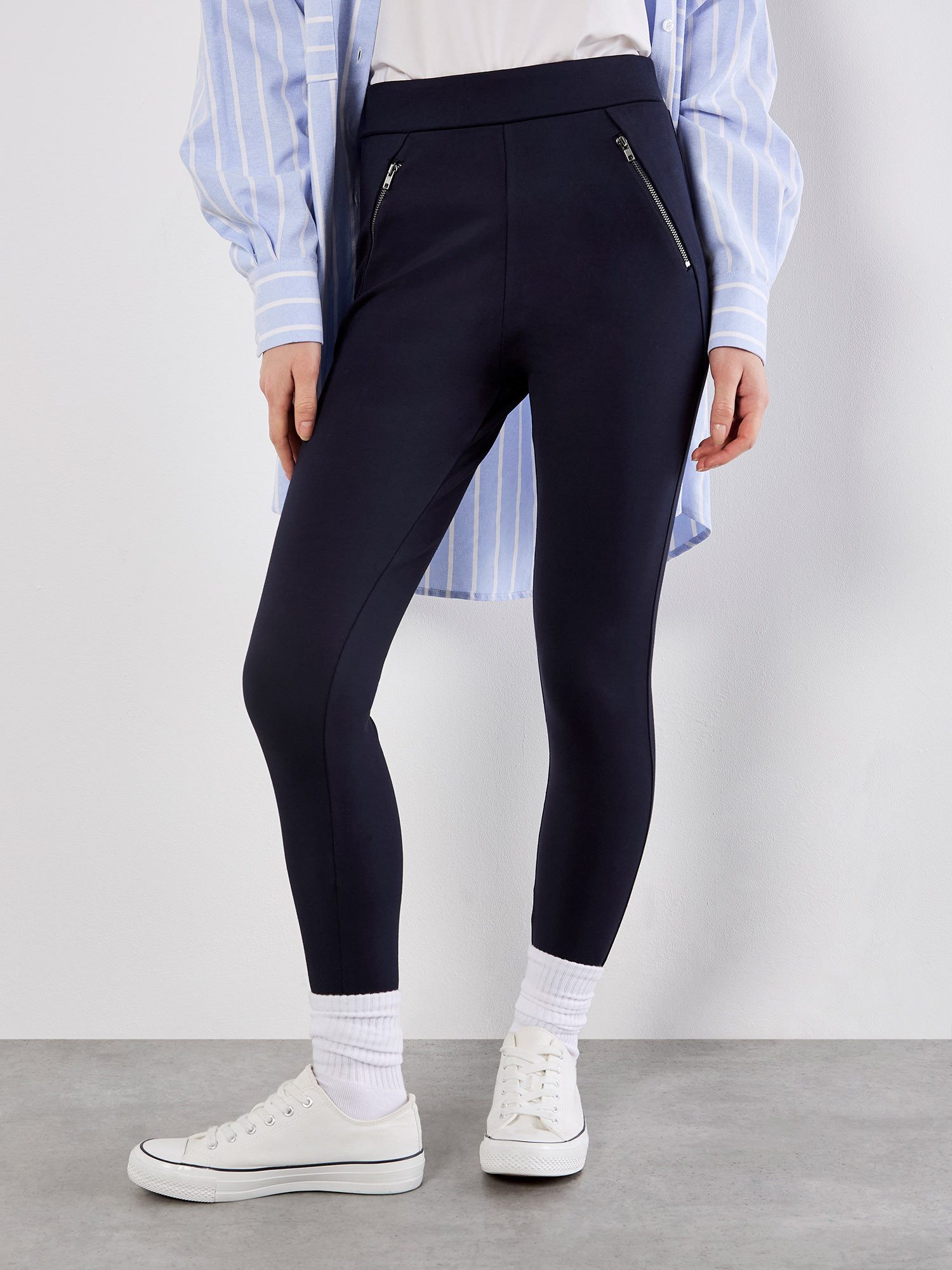 Apricot Leggings Leggins mit Reißverschluss-Taschen