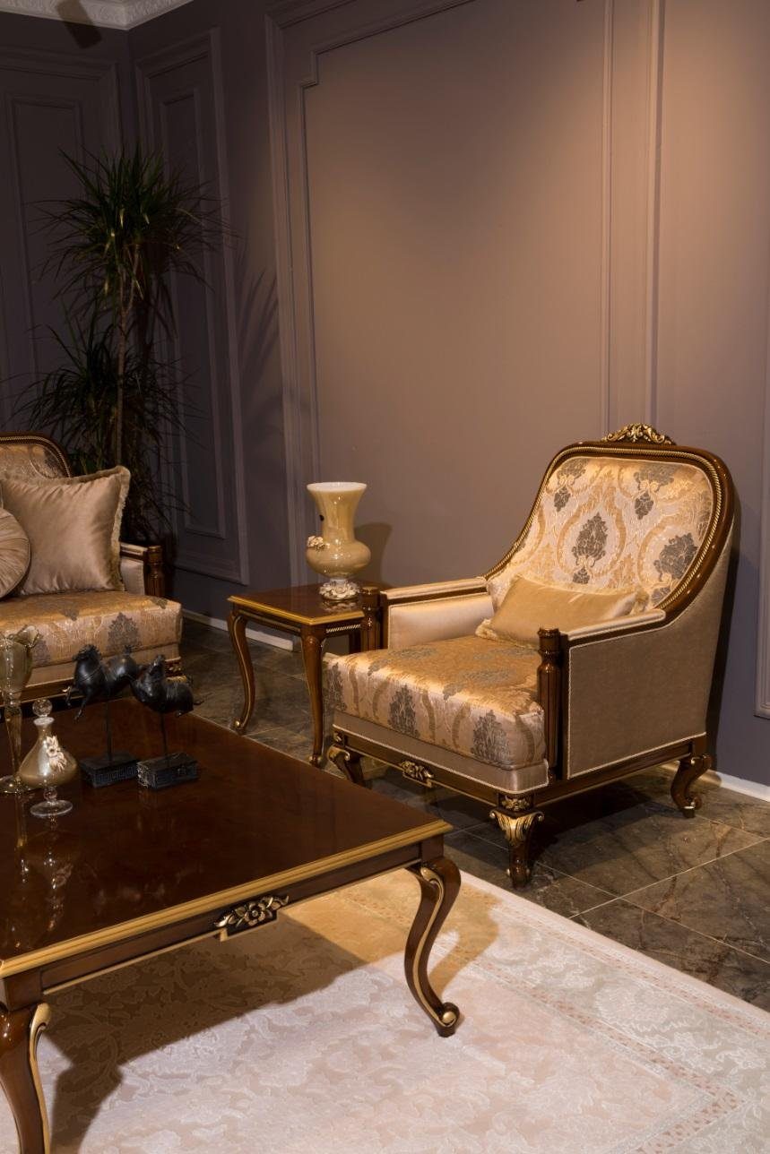 JVmoebel Sessel, Möbel Stühle Design Sessel Textil Wohnzimmer Lounge Luxus Design