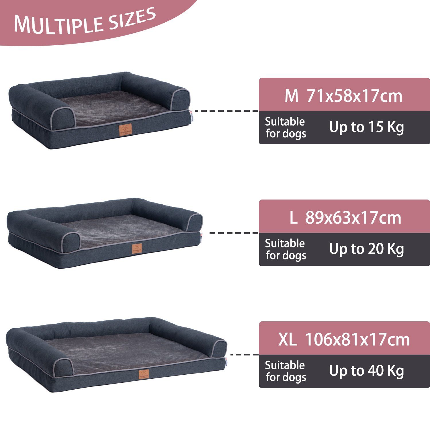 Warenhammer Tierbett Orthopädisches Premium Hundebett, flauschig günstig online kaufen