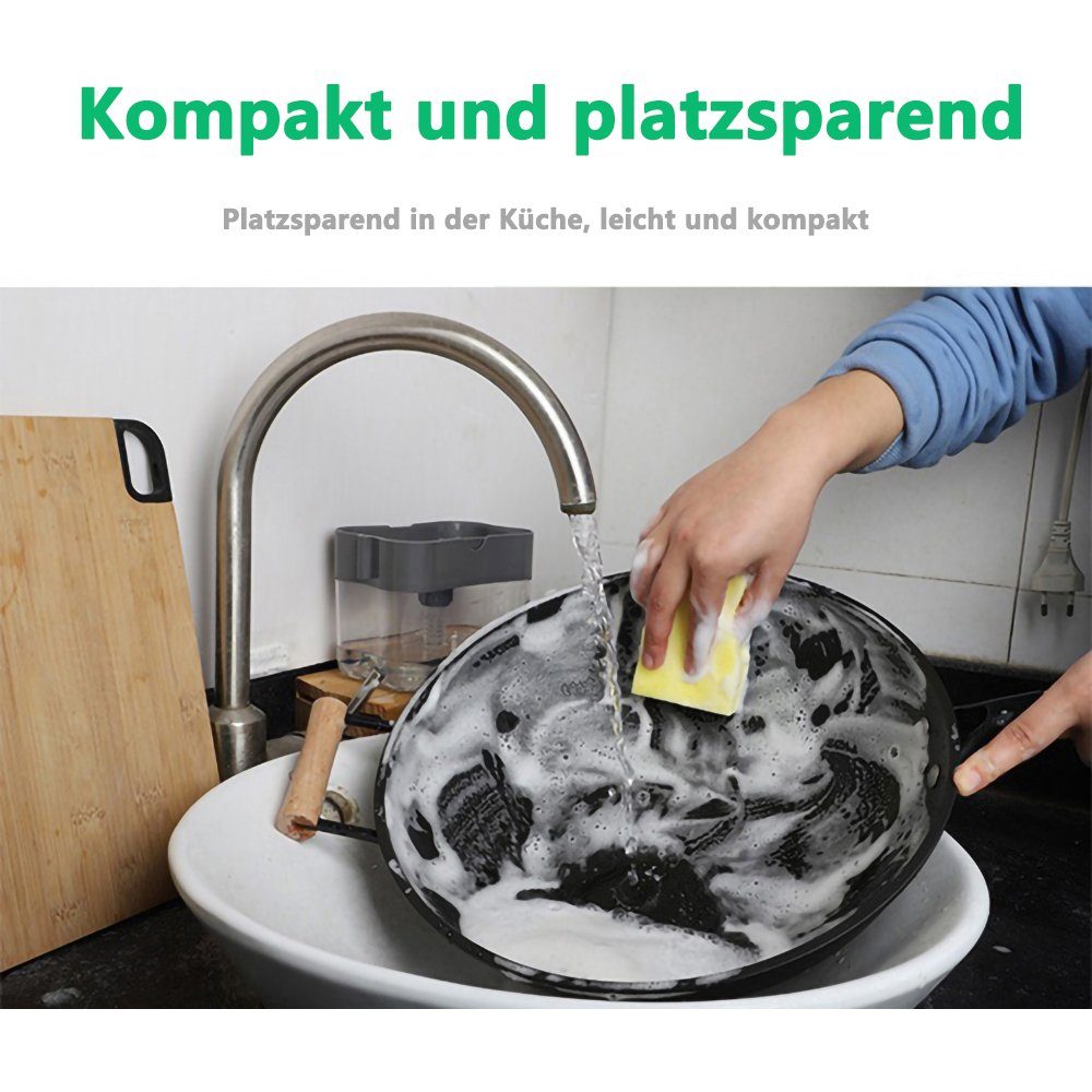 GelldG Seifenspender Seifenspender Küche Pumpseifenspender mit Schwarz Spülmittelspender
