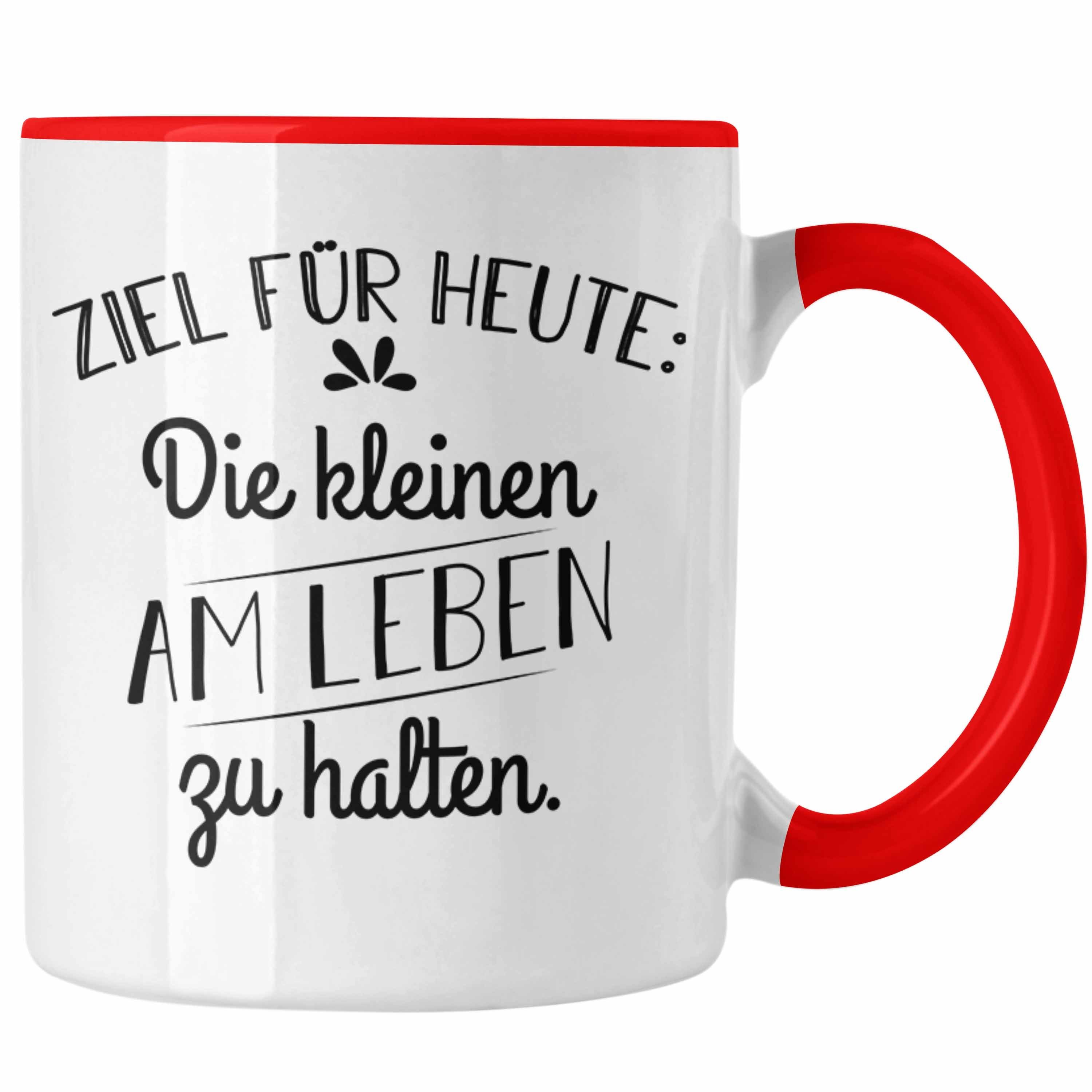 Trendation Tasse Trendation - Lustige Tasse für Kindergärtnerin Erzieherin Geschenk Spruch Kaffeetasse Kindergarten Erzieher Tasse mit Spruch Rot