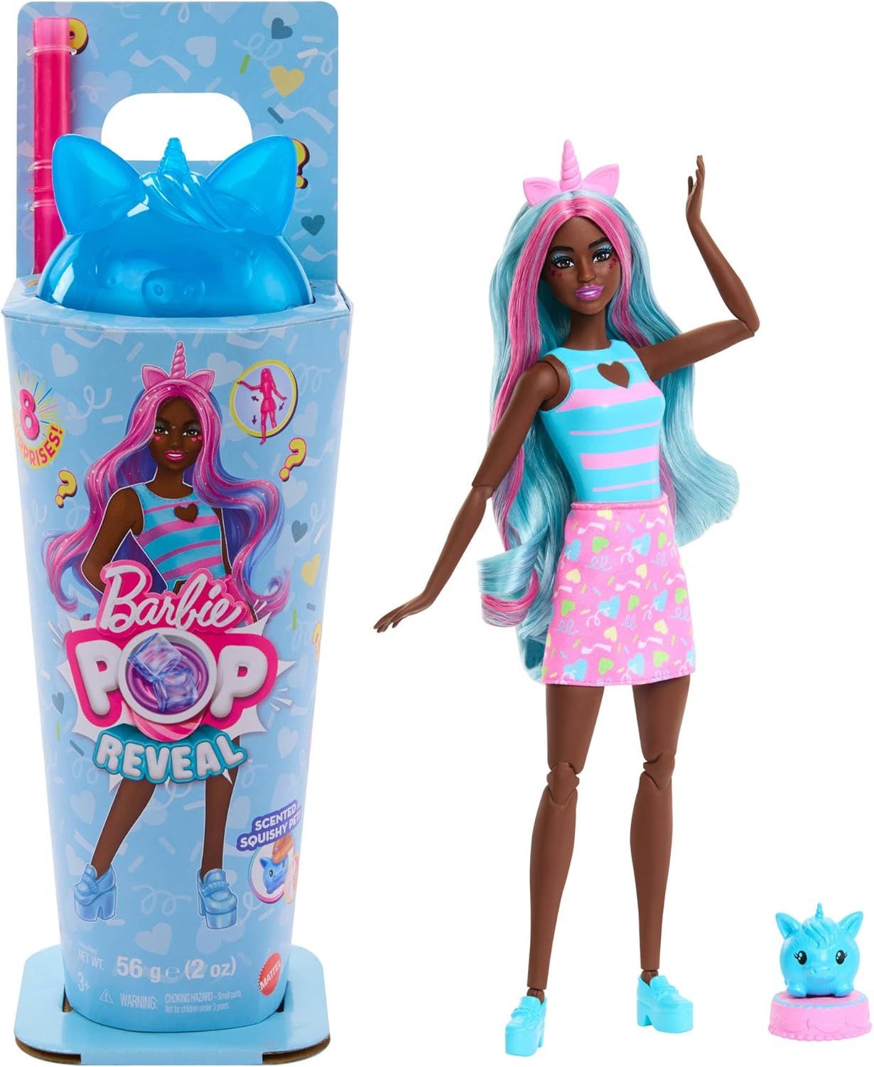 Mattel® Anziehpuppe Barbie Pop Reveal Set Puppe + Accessoires Shakes-Serie JCN86 3+