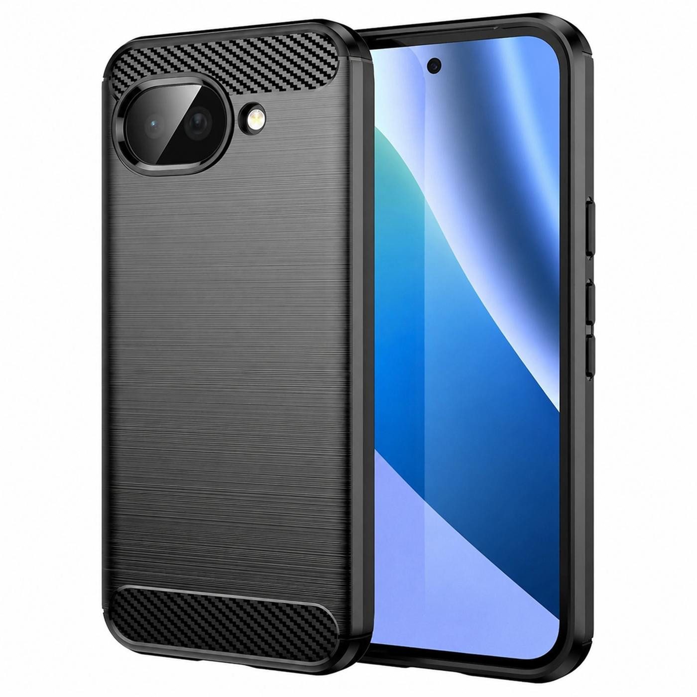 CoolGadget Handyhülle Carbon Handy Hülle für Google Pixel 10a 6,3 Zoll, robuste Telefonhülle Case Schutzhülle für Pixel 10a Hülle