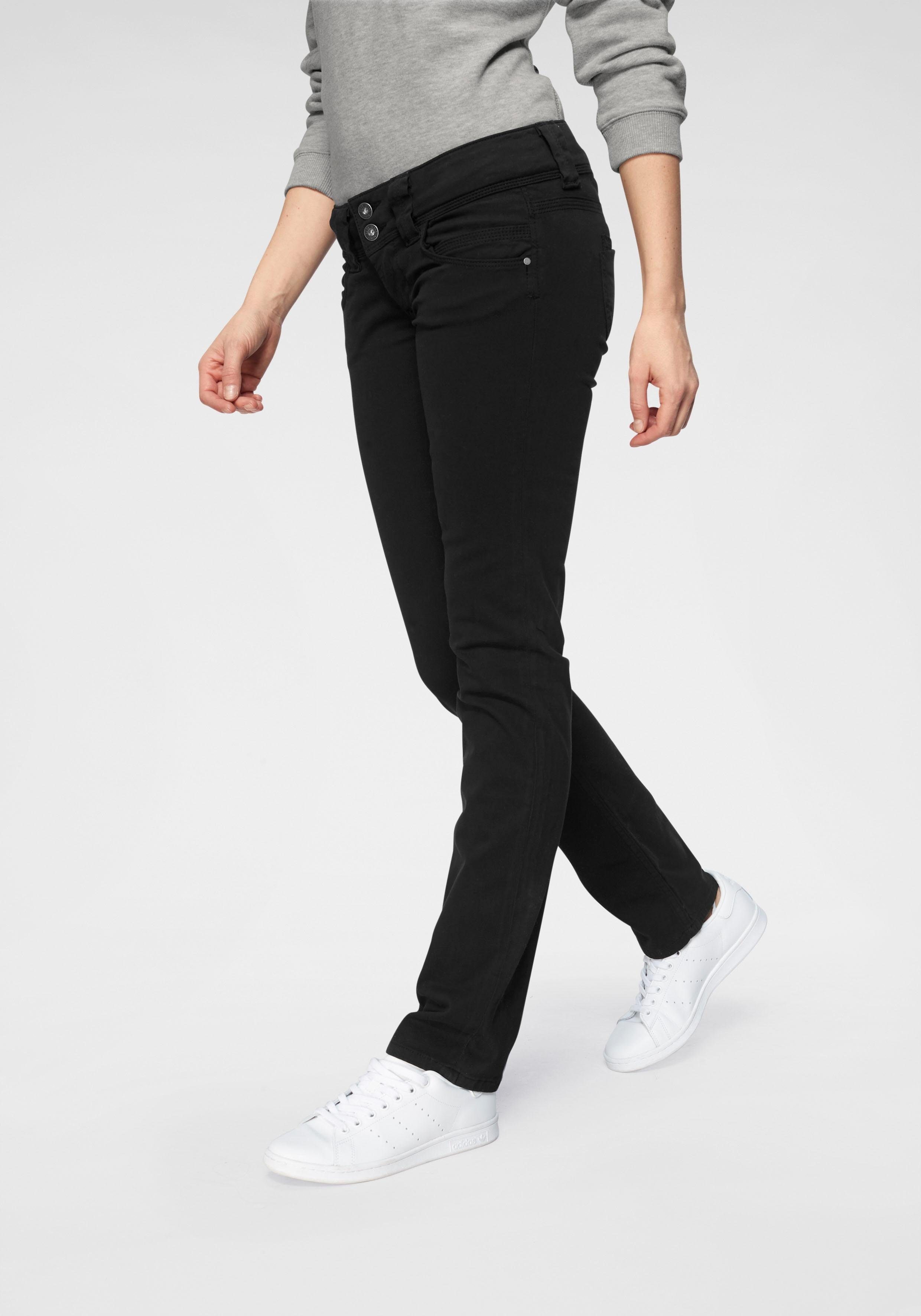 stretch 999 mit sateen Pepe - VENUS black Jeans T41 Badge Regular-fit-Jeans