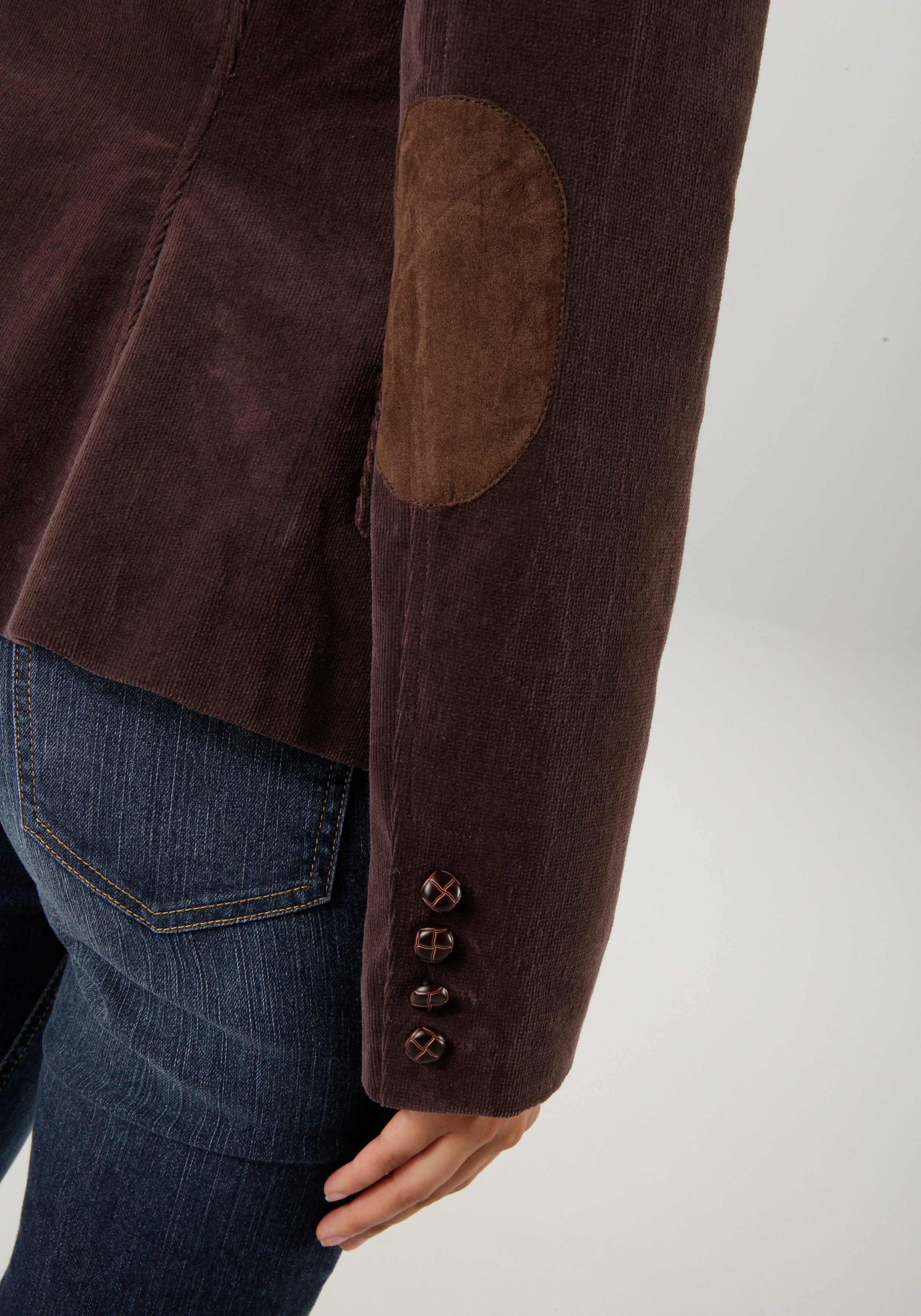 Aniston CASUAL Jackenblazer mit Stoff-Einfassungen und Ärmelpatches