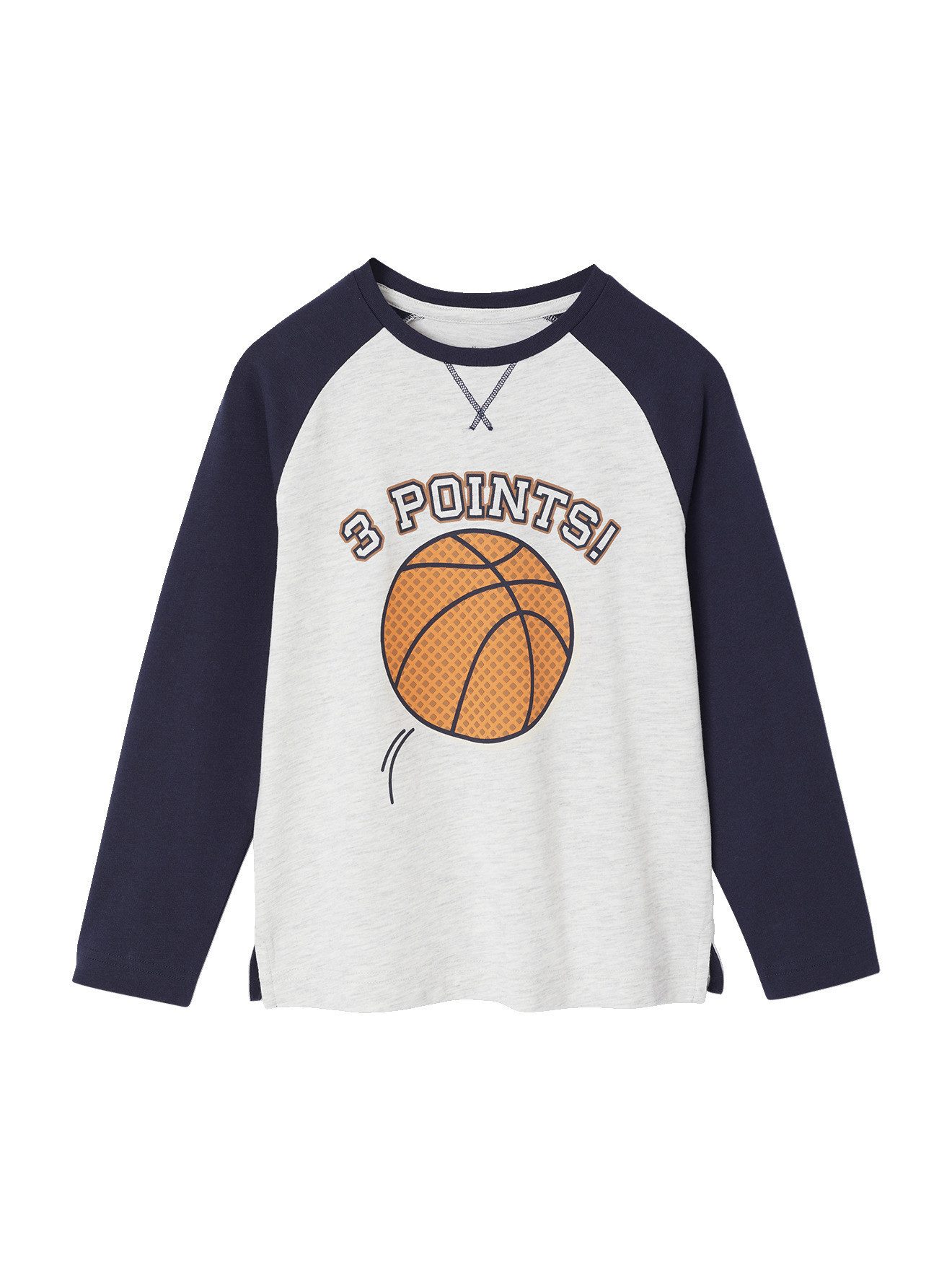 Langarmshirt Jungen Shirt mit Kontrastärmeln