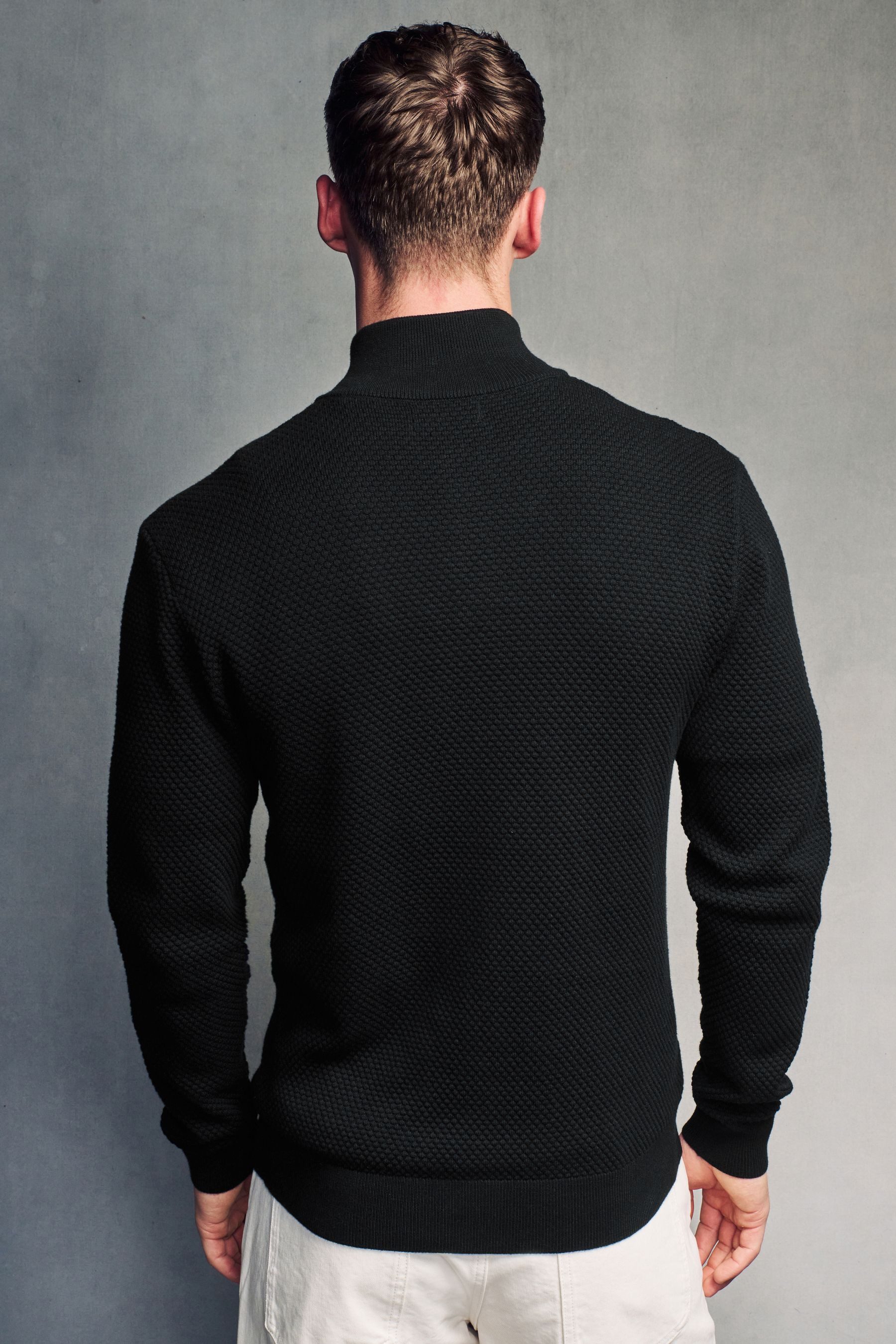 Next Troyer Strukturierter Regular Fit Troyer günstig online kaufen