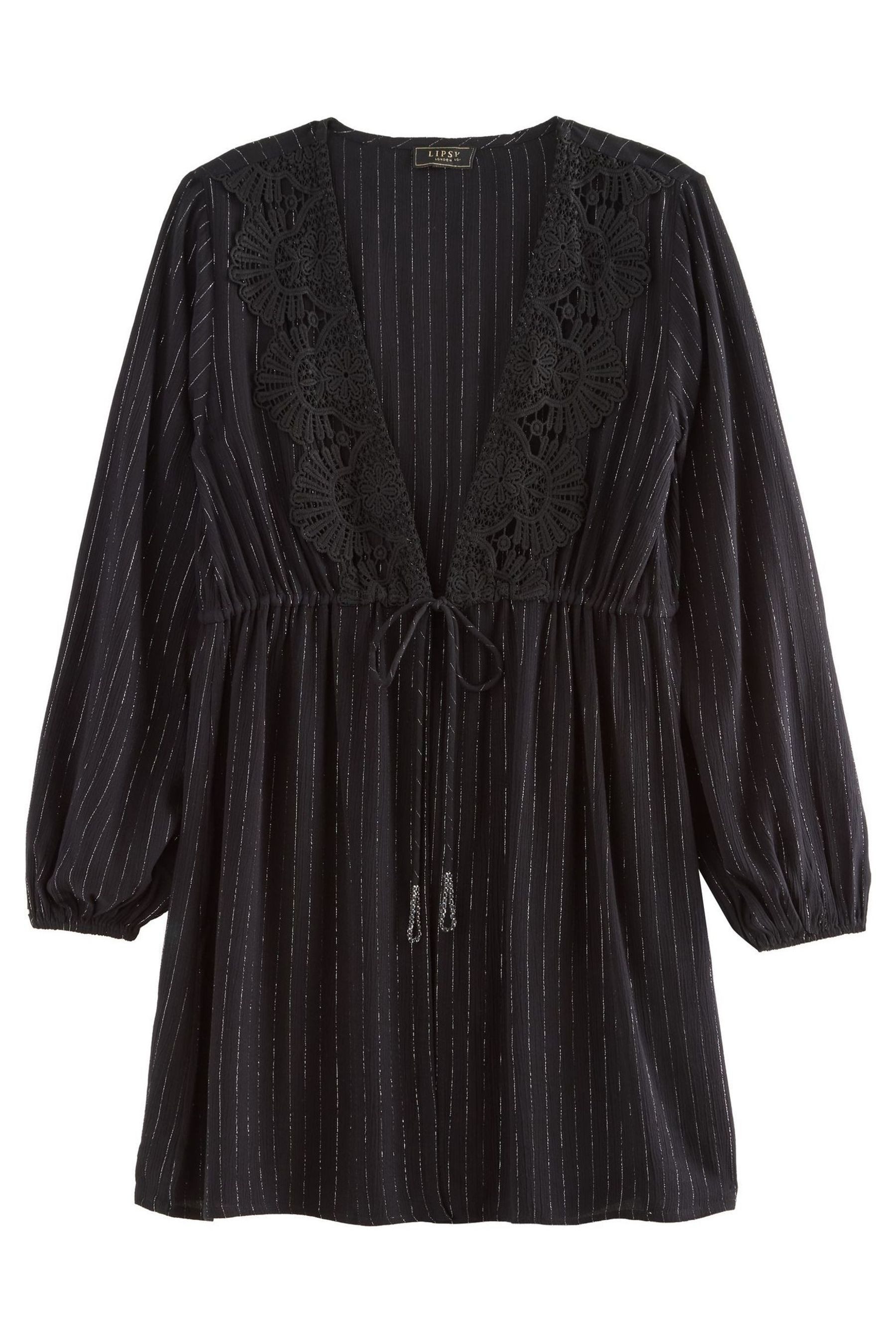 LIPSY Strandkleid Lipsy Mini-Kimono mit Spitzenbesatz (1-tlg)