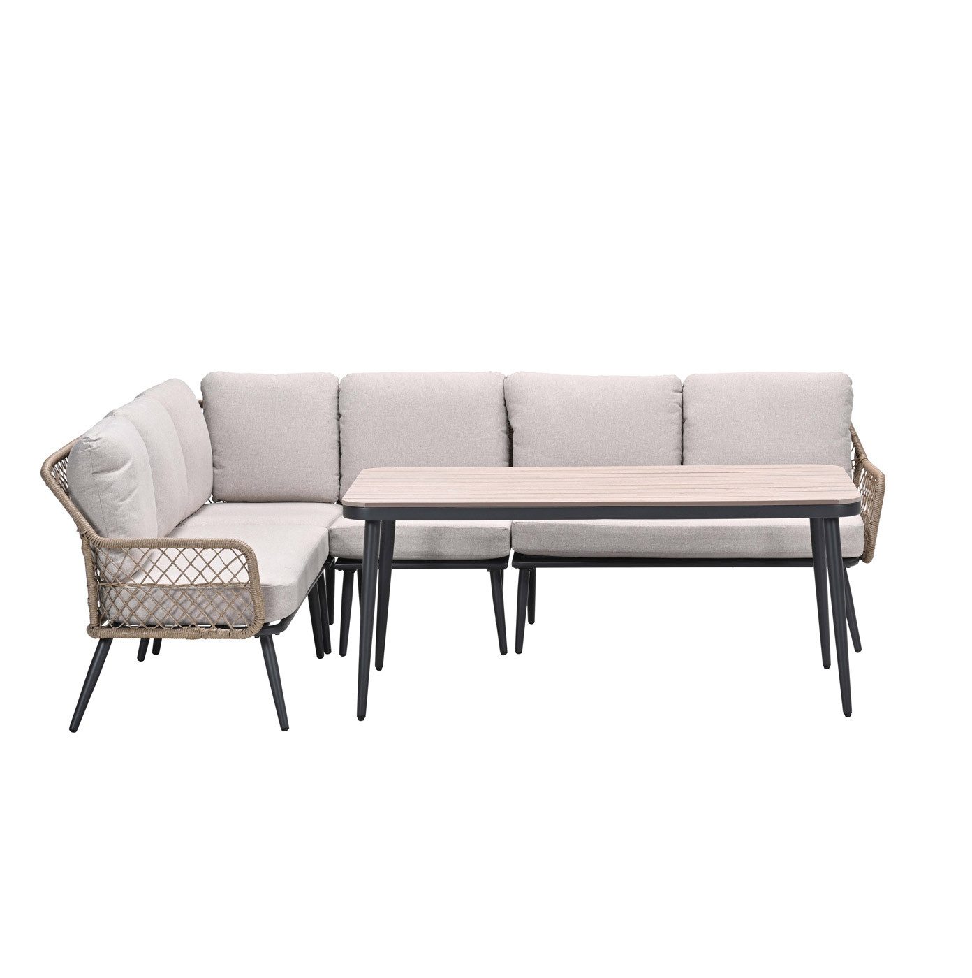 Garden Impressions Gartenlounge-Set Allasio Premium Eckgartenmöbelset Diningset Gartenmöbelset 5-teilig, (5-tlg)