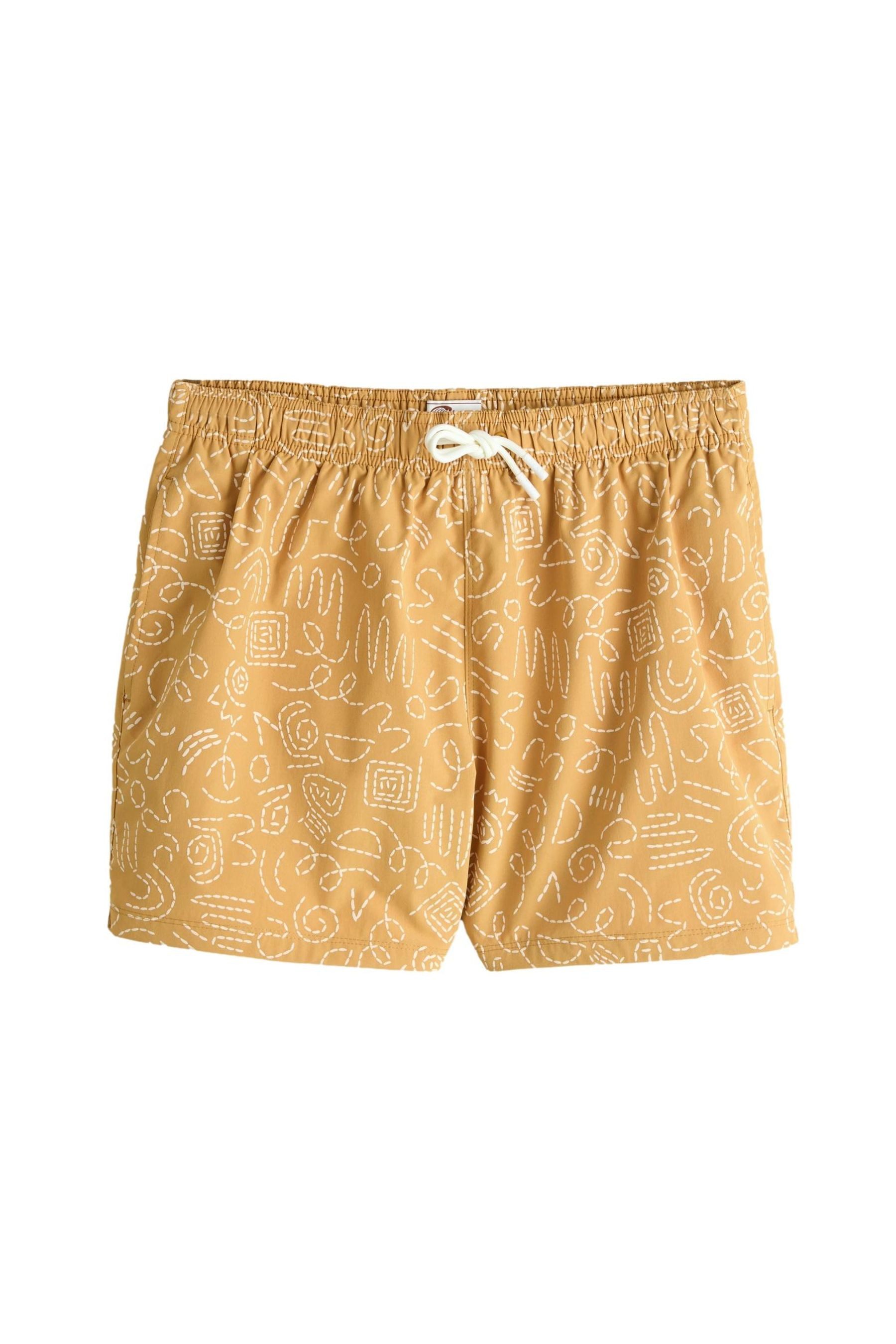 Badeshorts Badeshorts mit strukturierte Blasen-Print, 5 Zoll
