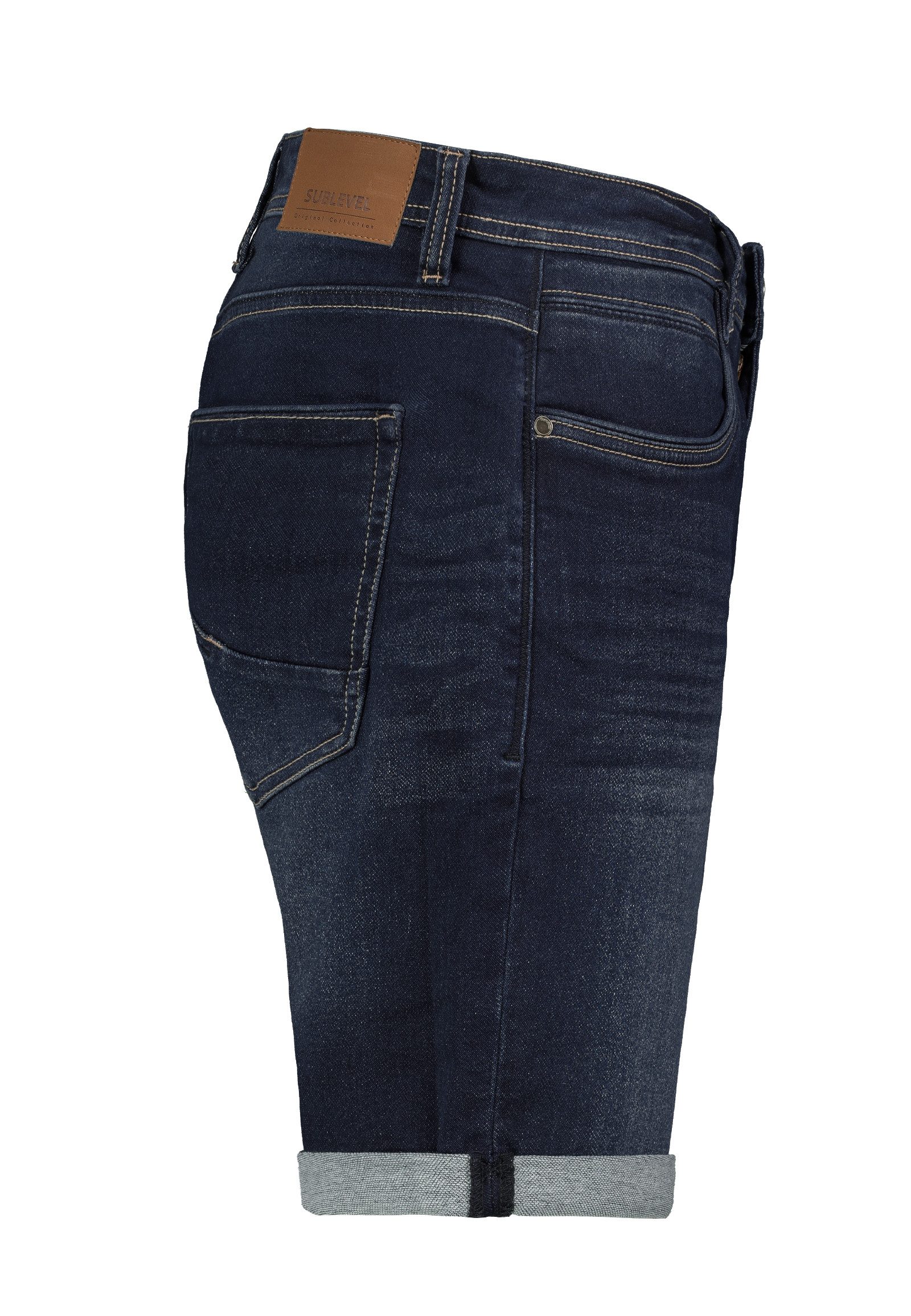 SUBLEVEL Jeansbermudas Herren Jeans Shorts kurze Hose 5 Pocket, Sommerhose, kurze Jeans, Bermudashorts