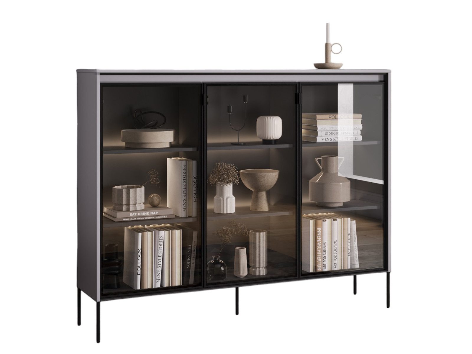 Compleo Vitrine FLORE Moderne Standvitrine mit günstig online kaufen