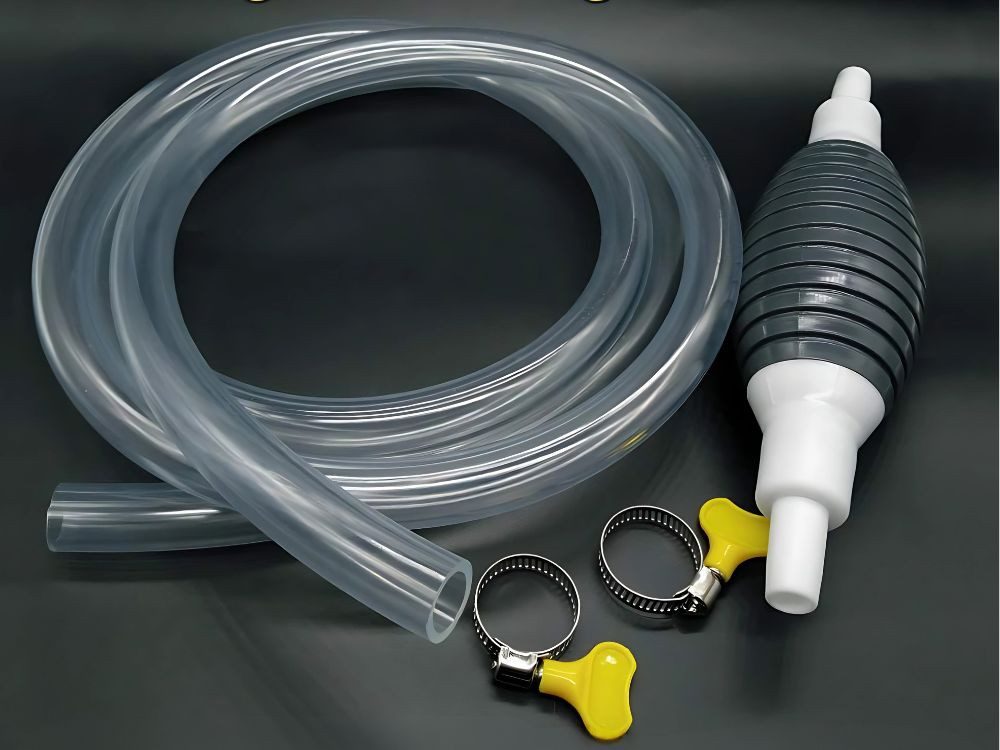 VERK GROUP Handpumpe Handpumpe Umfüllpumpe Absaugpumpe 2 m Schlauch Benzin Wasser (1-tlg), Manuell, 2 m Schlauch – Bild 5 von 5