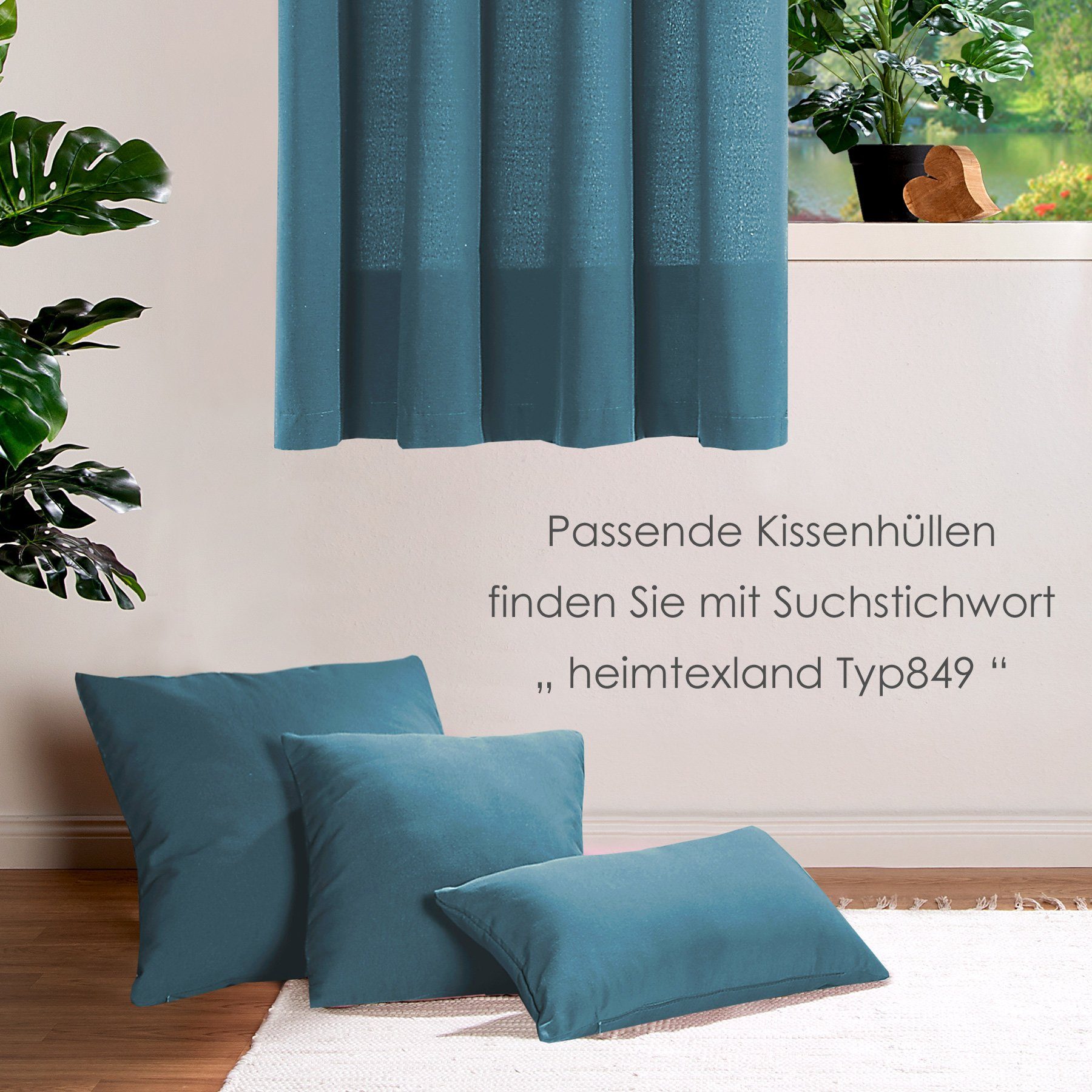 heimtexland Vorhang heimtexland ® Deko Vorhang Baumwolle Dekoschal Blickdicht Einfarbig (1 St), Ösen, blickdicht, Baumwoll-Gemisch, blickdicht