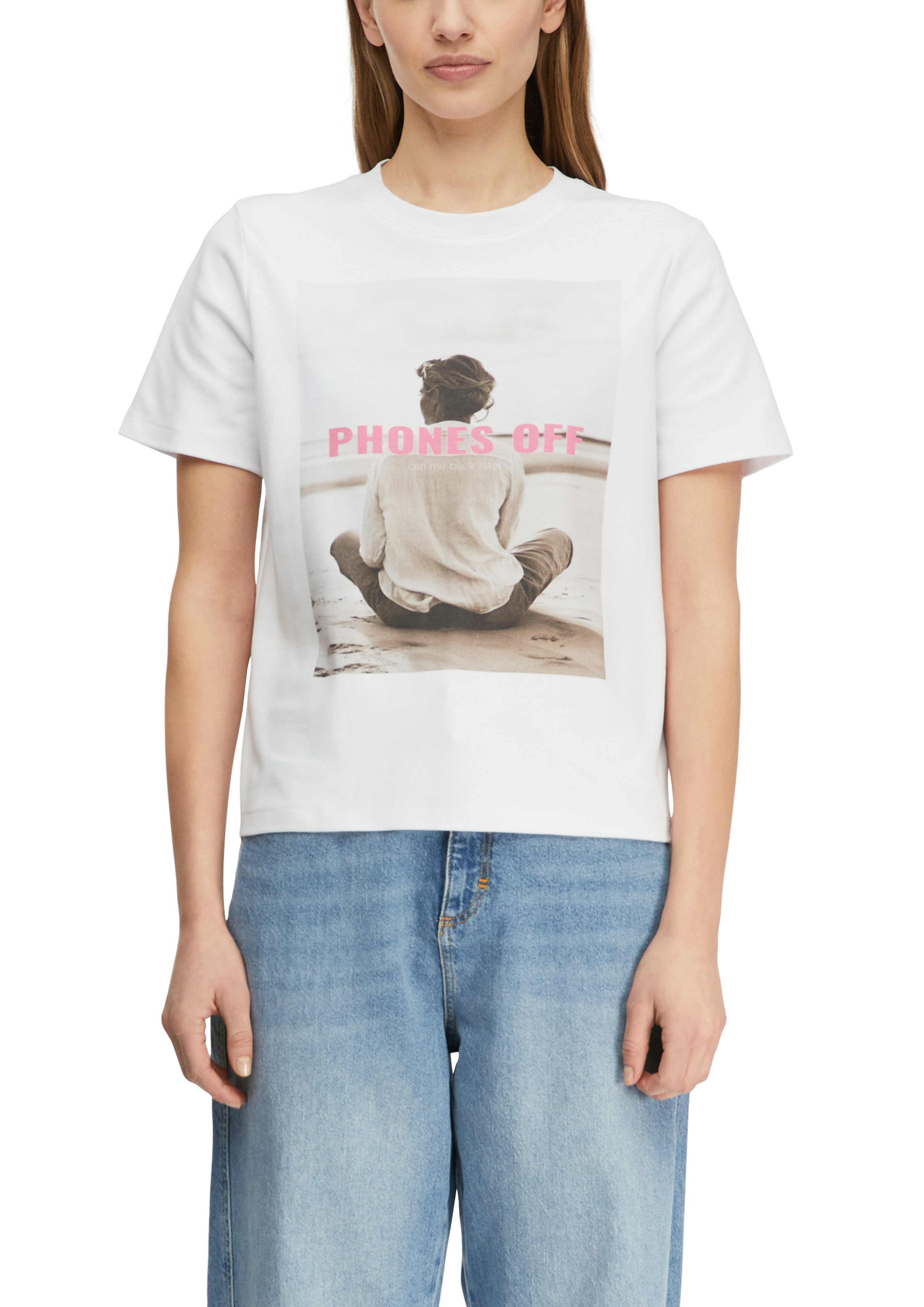 comma Print-Shirt Sommershirt mit Frontpint