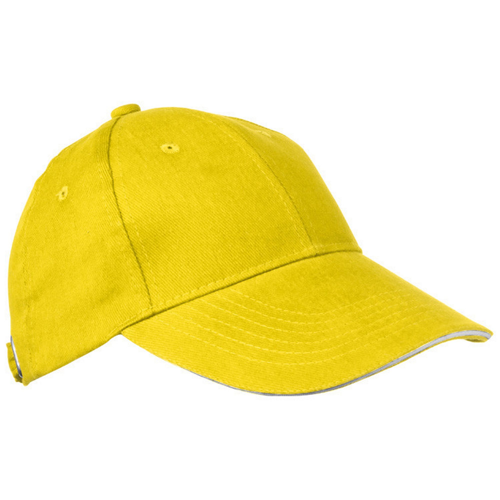 Livepac Office Baseball Cap Baumwoll-Basecap 6 Panel heavy-brushed Cotton Farbe: gelb