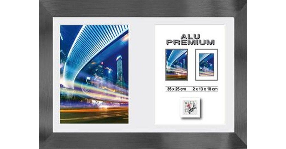 The Wall - the art of framing AG Bilderrahmen Aluminiumrahmen Quattro schwarz, 25 x 35 cm