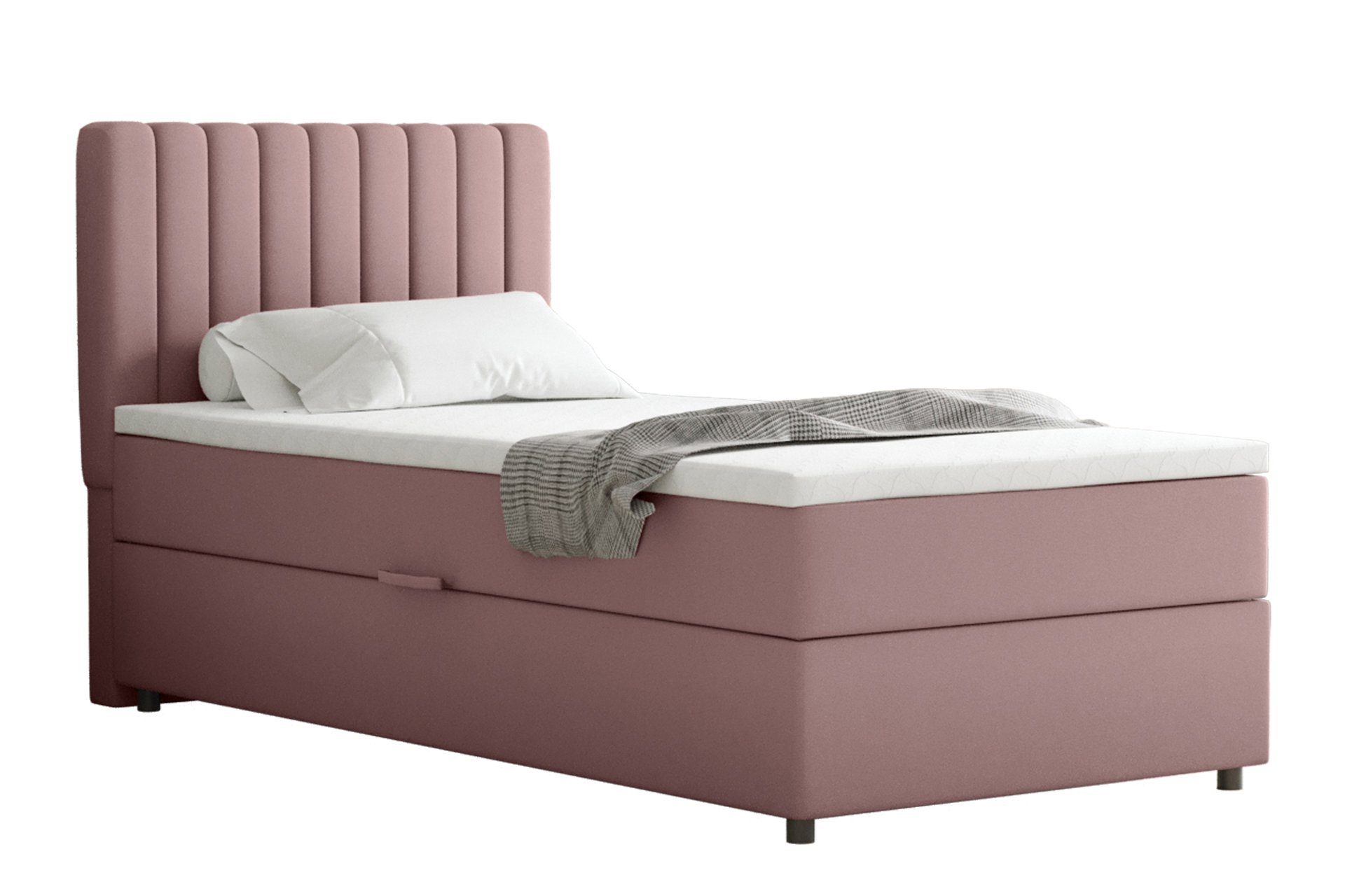 PANDA MÖBEL GmbH Boxbett Everest, 90x200, 100x200, 120x200, Boxbett mit Bettkasten und Topper