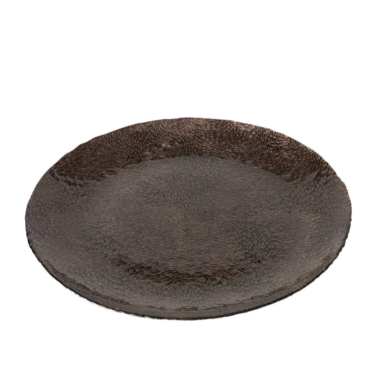 BOLTZE GRUPPE Tablett Dekorativer Teller aus Glas MARONI, Ø 32 cm, Glas