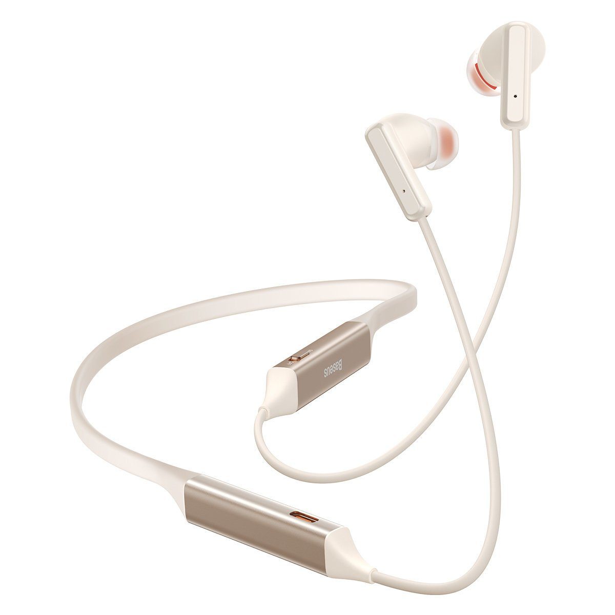 Baseus Baseus Bowie U2 Neckband Wireless Earphones Creamy-white In-Ear-Kopfhörer (Bluetooth, In-Ear-Kopfhörer, Bluetooth 5.2, Bluetooth 5.2 Technologie, TWS, creme, Dauer der Musikwiedergabe: etwa 15 Stunden)