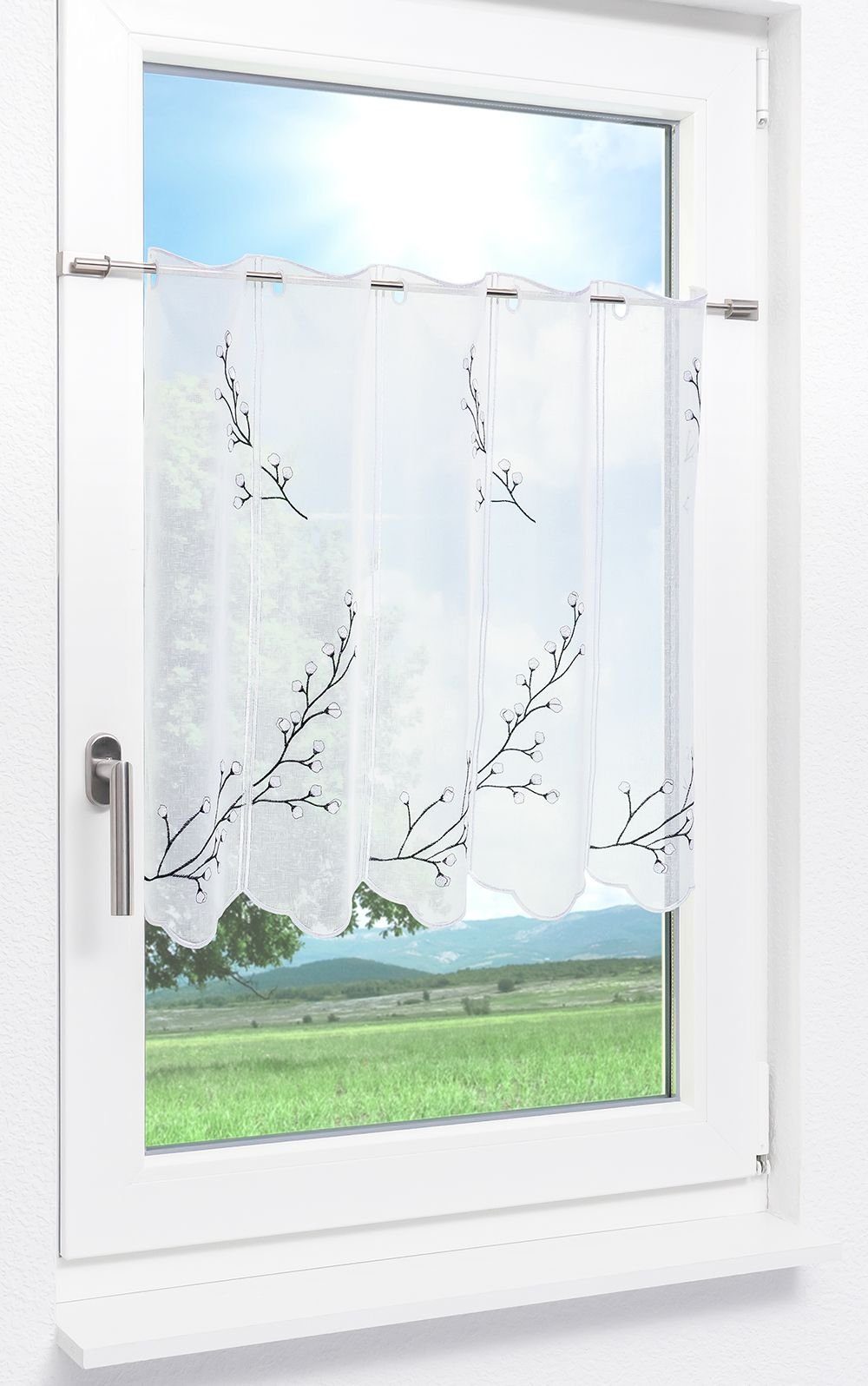 LYSEL® Scheibengardine Alisar (1 St), transparent, HxB 60x48cm günstig online kaufen