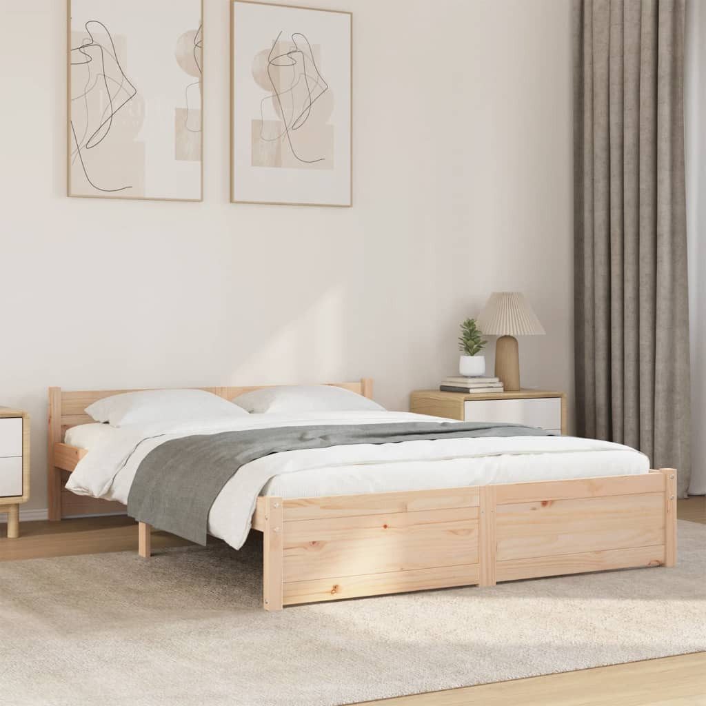 vidaXL Bett, Massivholzbett ohne Matratze 140x200 cm günstig online kaufen
