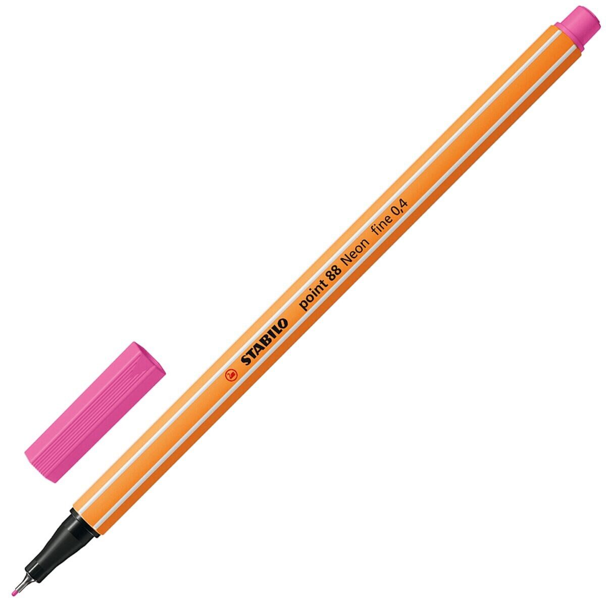 STABILO Fineliner point 88® neon, (1-tlg), in leuchtender Neonfarbe