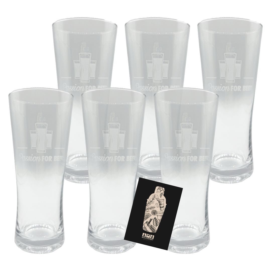 Mixcompany Bierglas Passion for Beer Bierglas Set – 6 hochwertige Biergläser - 0,3L