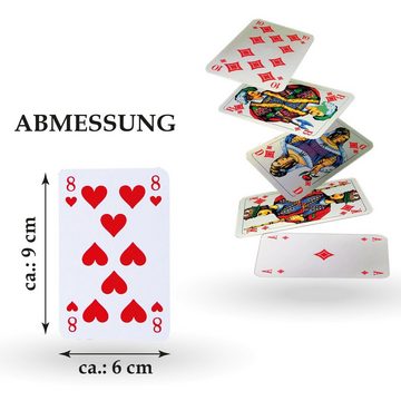 Bestlivings Spielesammlung, Gesellschaftsspiel 06671 Spielkarten, Kartenspiel 55 Blatt - Profiqualität Rommé Bridge Canasta Poker Skat
