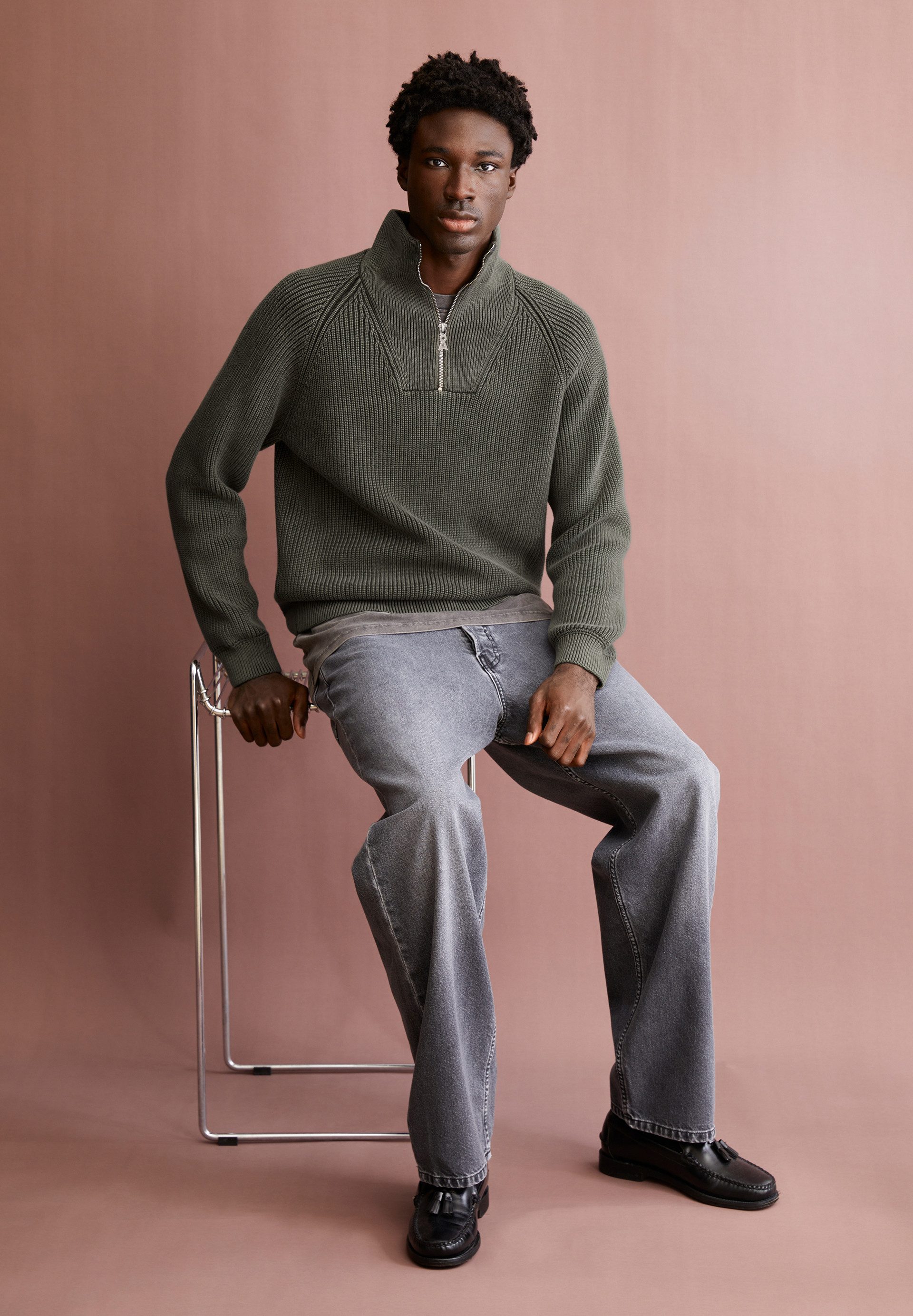 Armedangels Strickpullover KAALVES GMT DYE Pullover aus Bio-Baumwolle Regular Fit