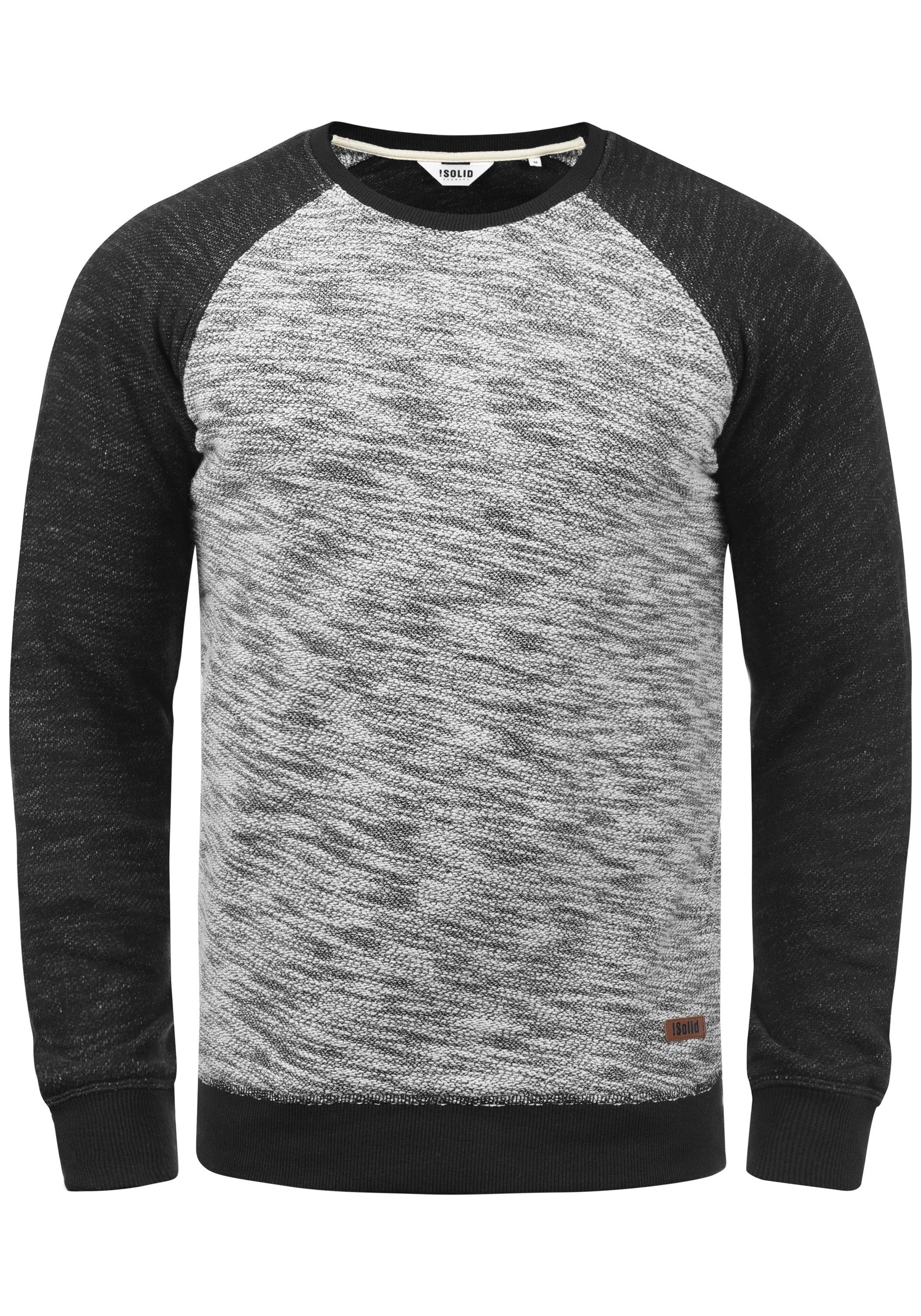 !Solid Sweatshirt SDFlocker Sweatpullover im Baseball-Look Black (9000)