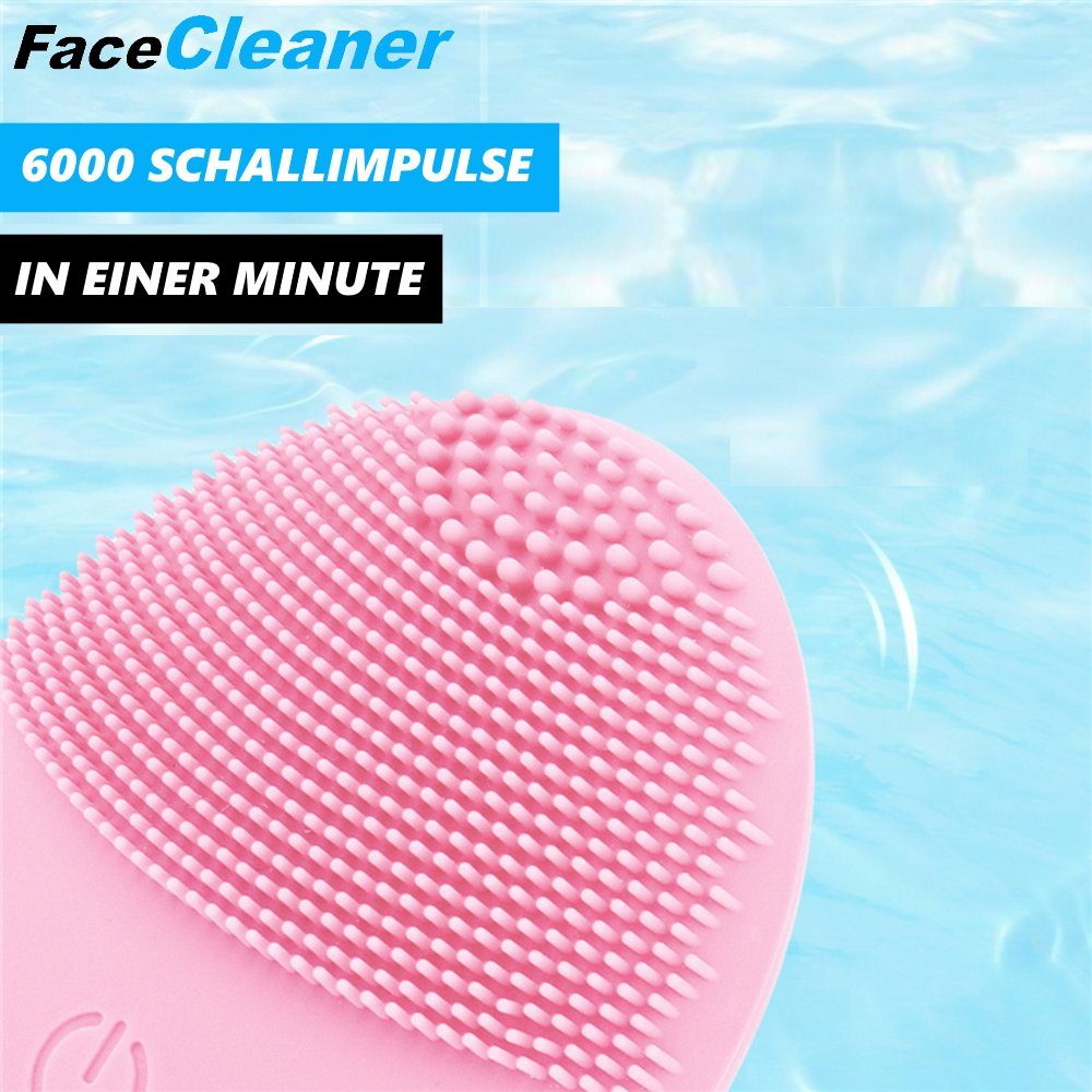 Gesichtsreiniger, Gesichtsreinigungsbürste MAVURA Ultraschall Bürste Silikon Elektrische Gesichts FaceCleaner elektrische Gesichtsbürste Massage Gesichtsreinigungsbürste Peeling