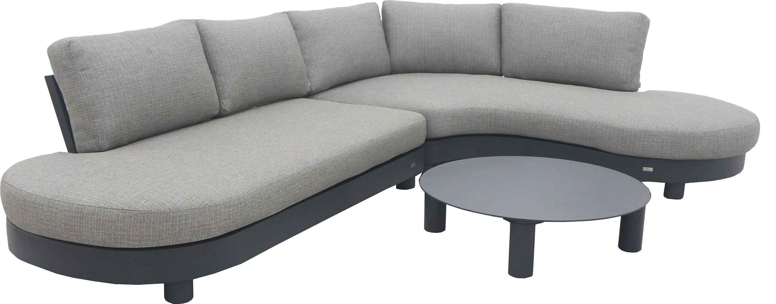 Best Gartenlounge-Set Salerno, (Set, 10-tlg), bestehend aus 2 Скамьиn, 1 Tisch und 7 Kissen