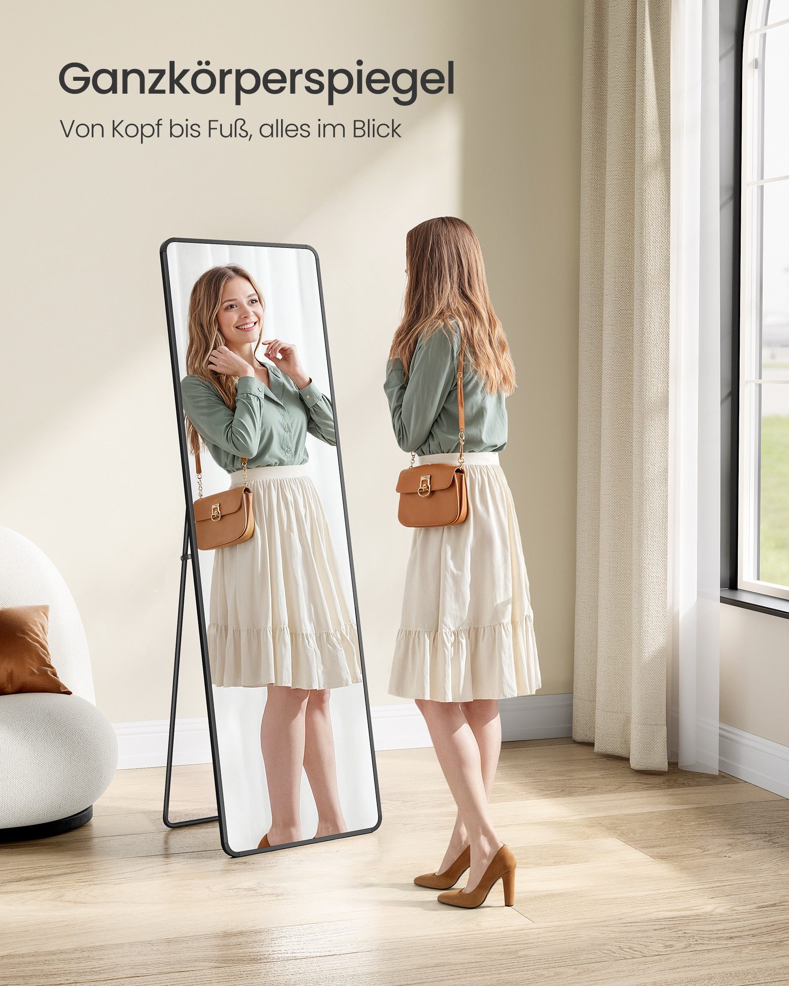SONGMICS Standspiegel, Ganzkörperspiegel, 160 x 50 günstig online kaufen