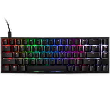 Ducky ONE 2 SF Gaming-Tastatur (MX-Blue, mechanisch, PBT Kappen, RGB-LED, US-Layout, TKL-Mini, Schwarz)