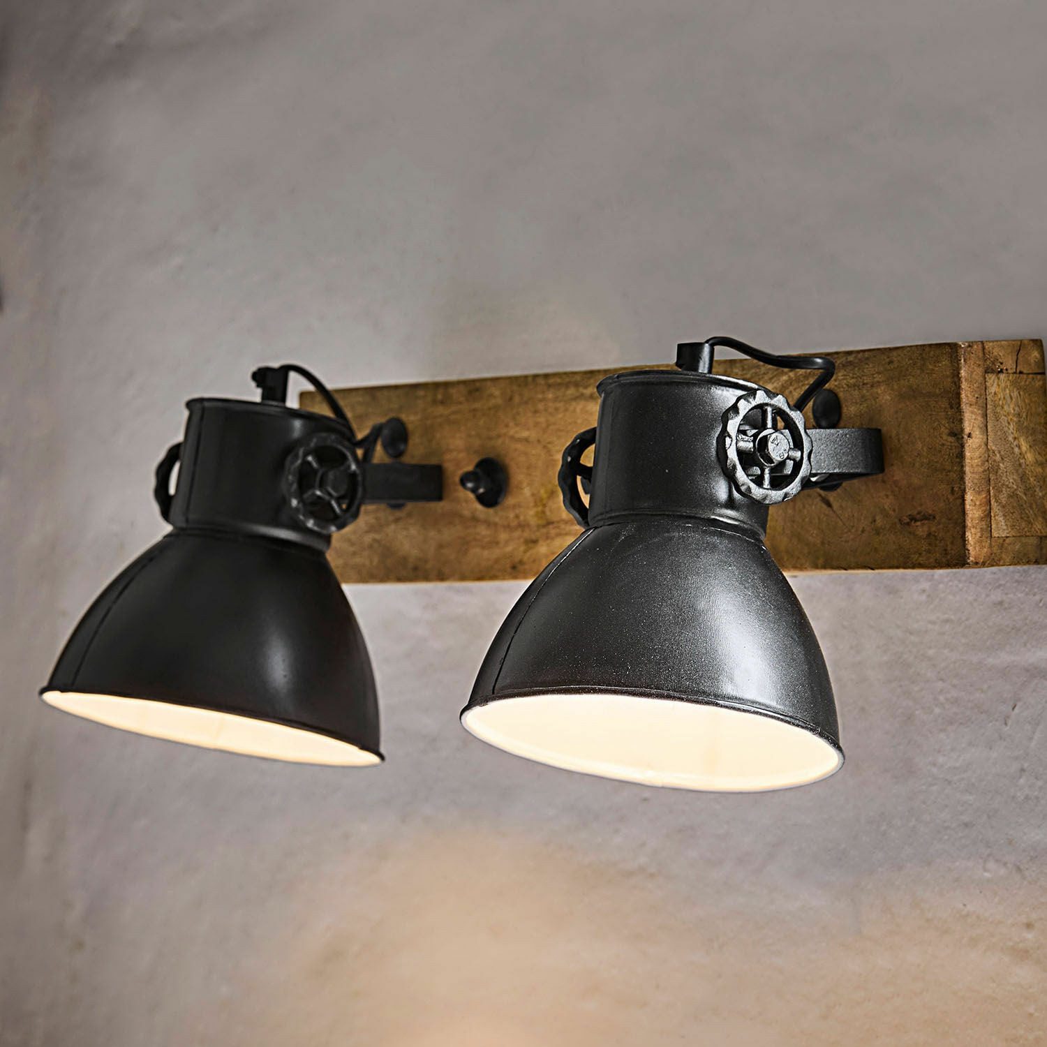 Mirabeau Wandleuchte Wandlampe Périgné schwarz/braun