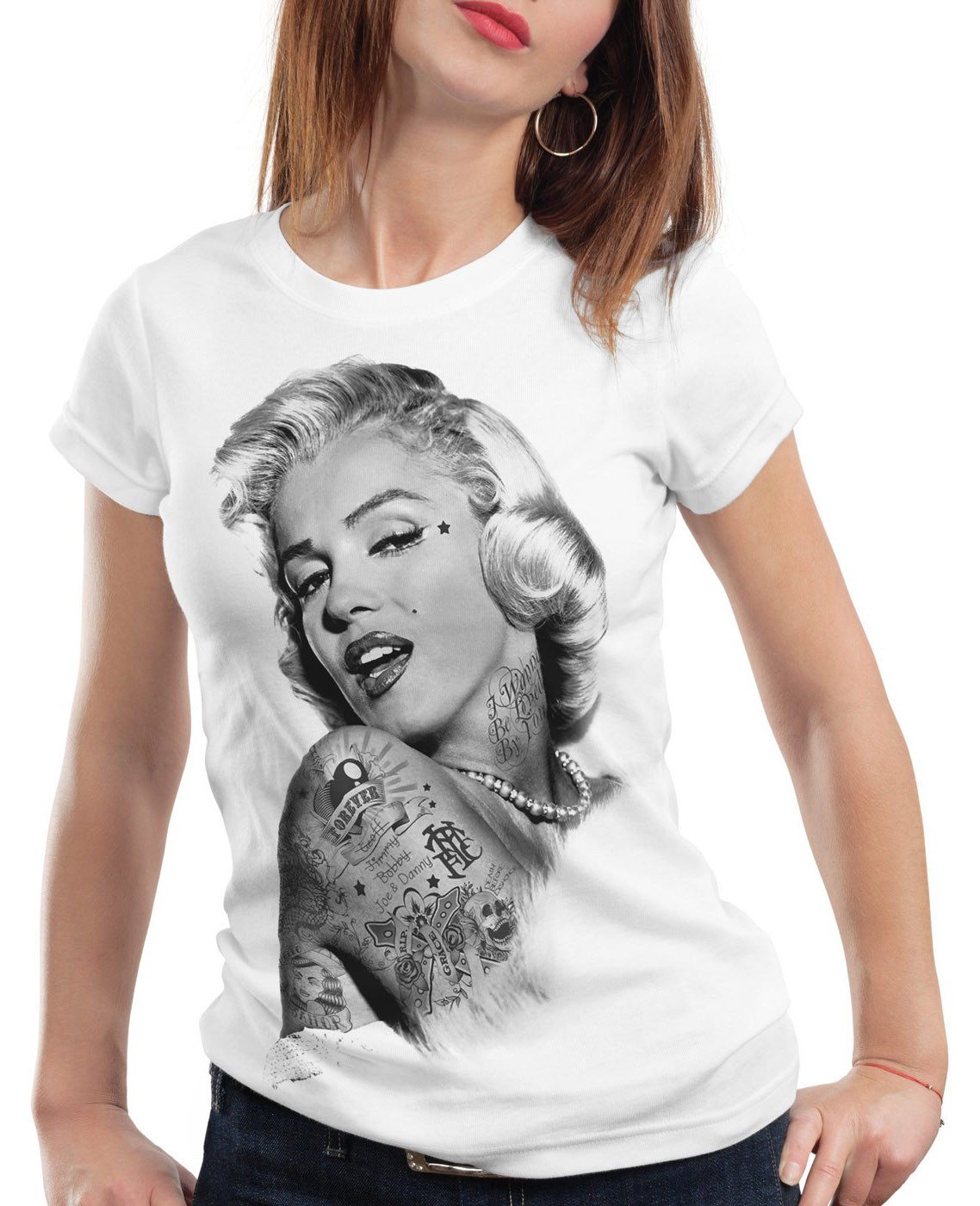 style3 T-Shirt Tattoo Marilyn inked rock günstig online kaufen