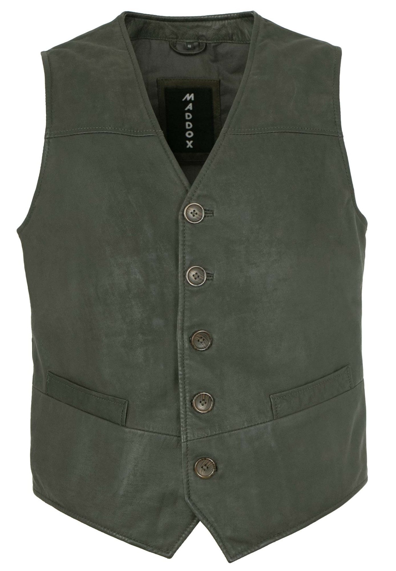 Maddox Lederweste Emilio MADDOX - Herren Lederweste Lammnubuk olive günstig online kaufen