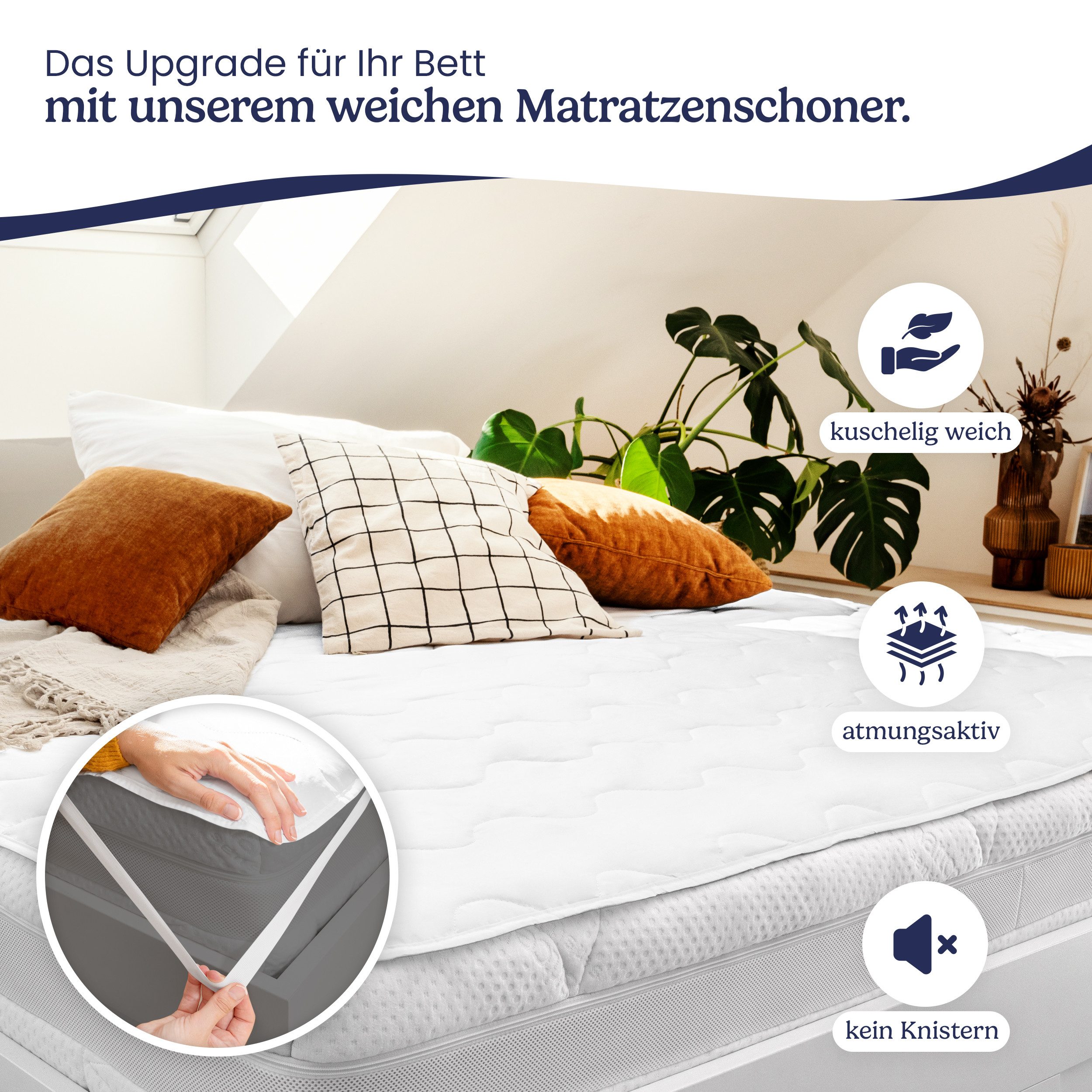 Matratzenschoner Matratzenschutz - Matratzenauflage viele Größen zum Matrat günstig online kaufen