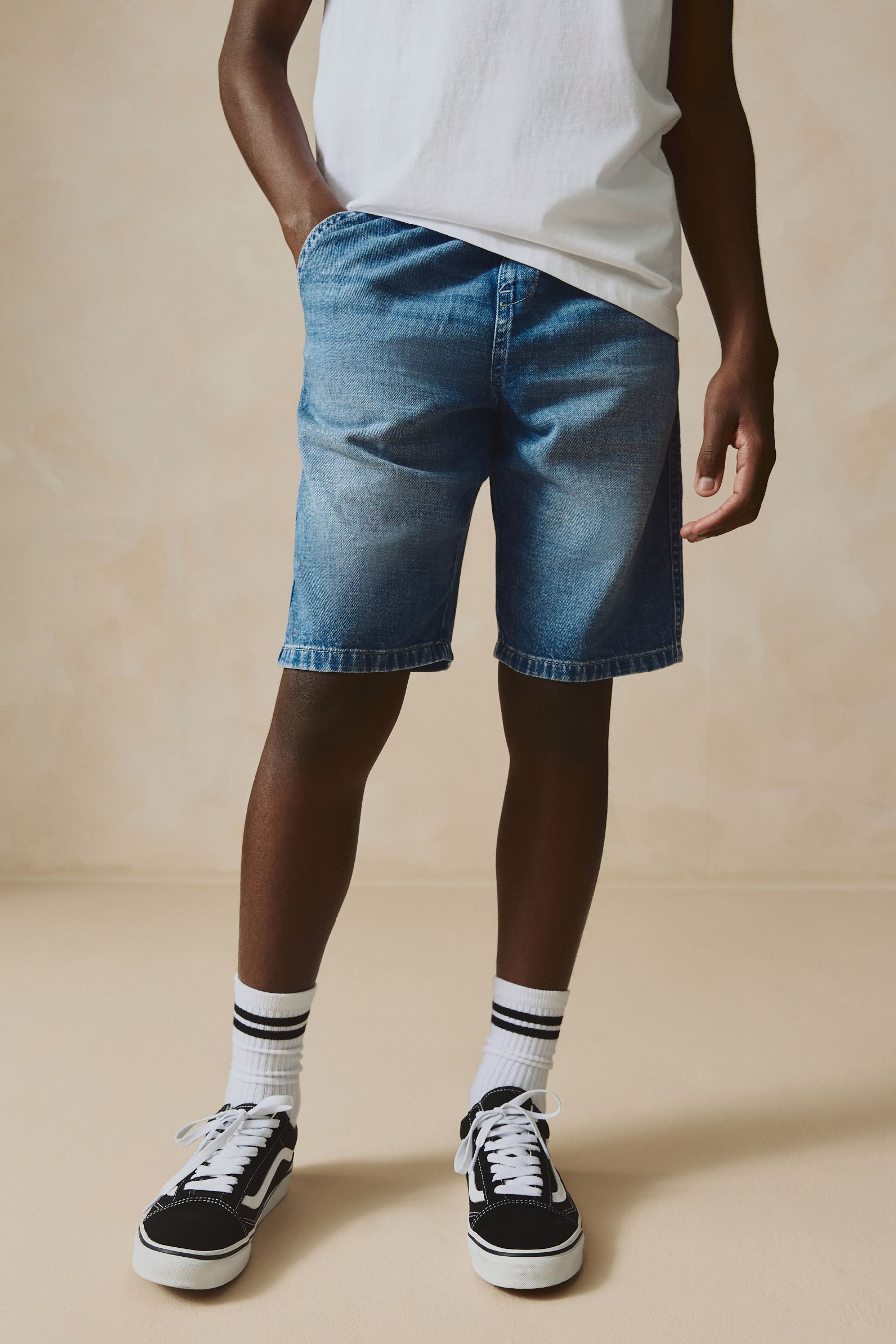 Bermudas Denim-Bermudashorts aus 100 % Baumwolle