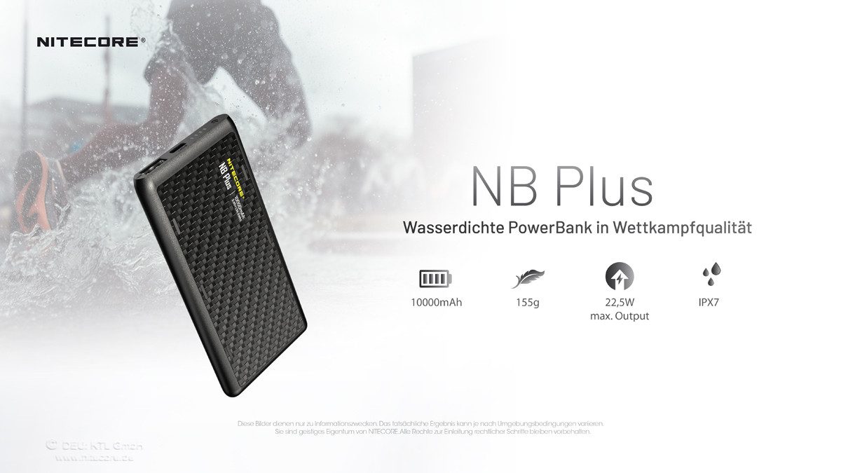 Nitecore Powerbank NB Plus 10000 mAh - federleicht Powerbank (1 St)