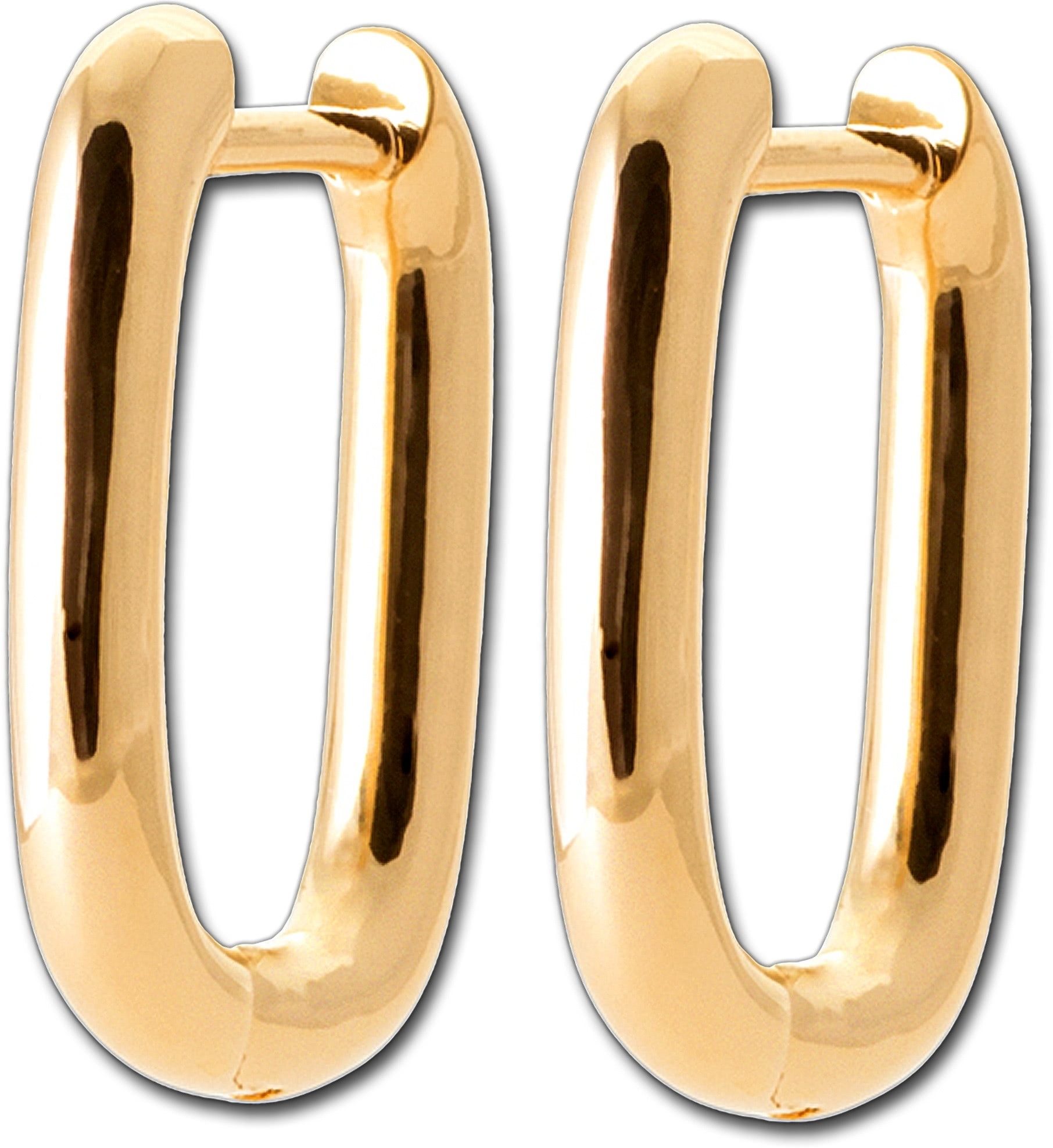 Balia Creolen-Set Balia Creole plain Klippverschluss (Creole), Creolen vergoldet (Gelbgold 750) plain Damen Ohrschmuck