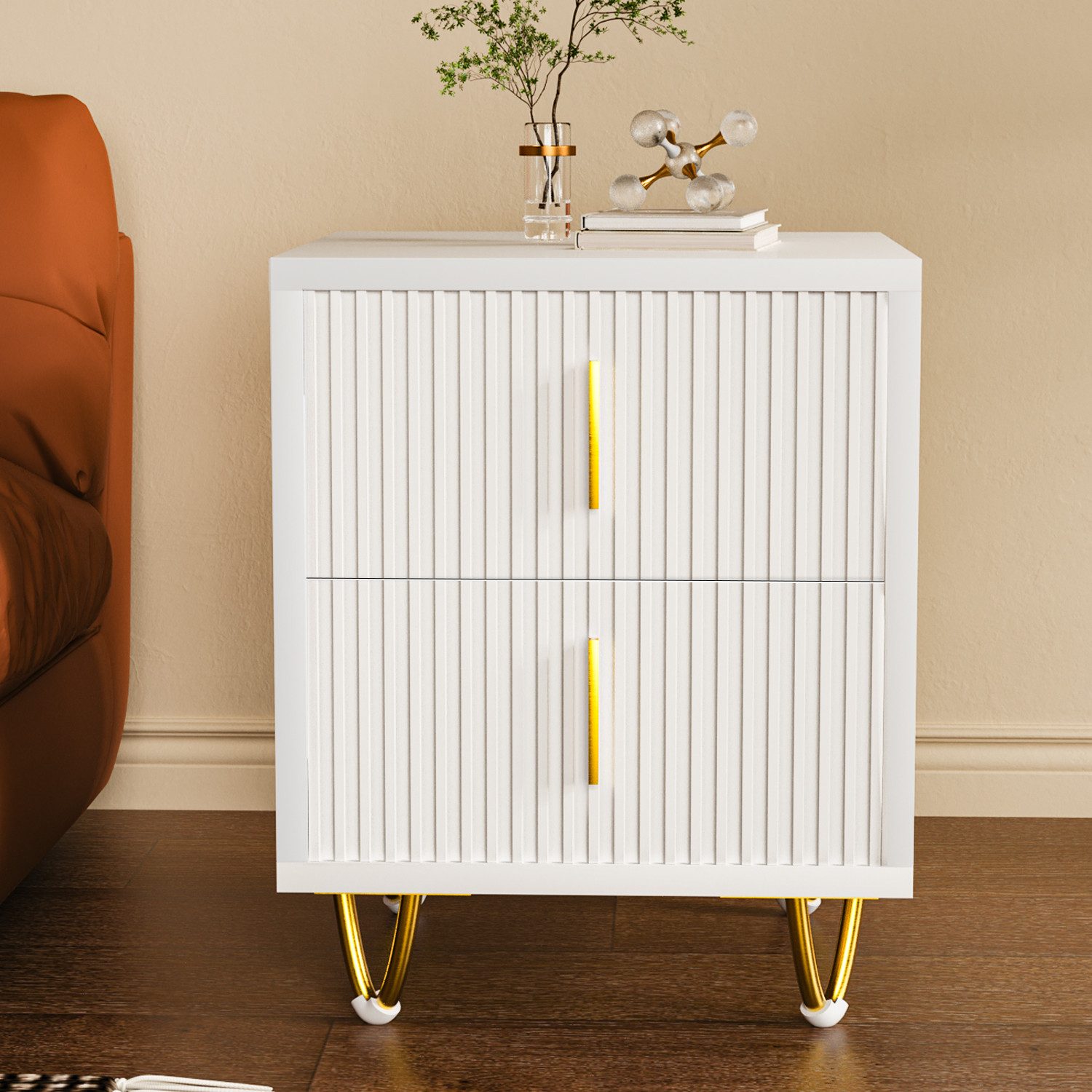 oyajia Nachttisch Nachtschrank mit 3 Schubladen, Beistelltisch, Nachtkommod günstig online kaufen