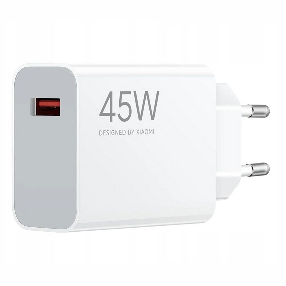 Xiaomi Schnellladegerät Steckernetzteil Reiseladeadapter USB-Ladegerät (4100.0 mA, Spar-Set, 1-tlg., 45 W kompakt, 45 W TurboCharge, USB-A, 100-240 V, kompakt)
