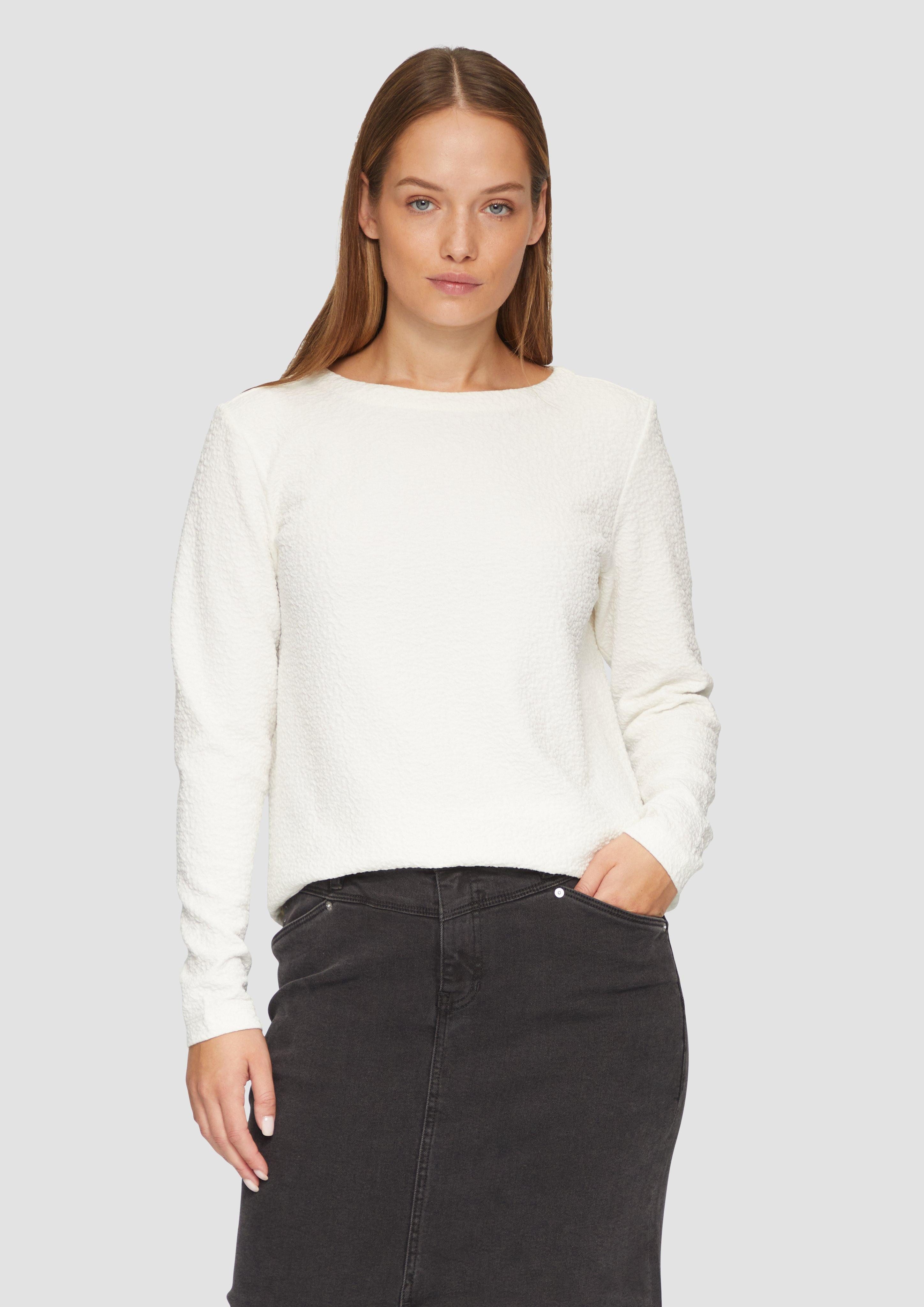 s.Oliver Sweatshirt Strukturiertes Sweatshirt mit Rundhalsausschnitt günstig online kaufen