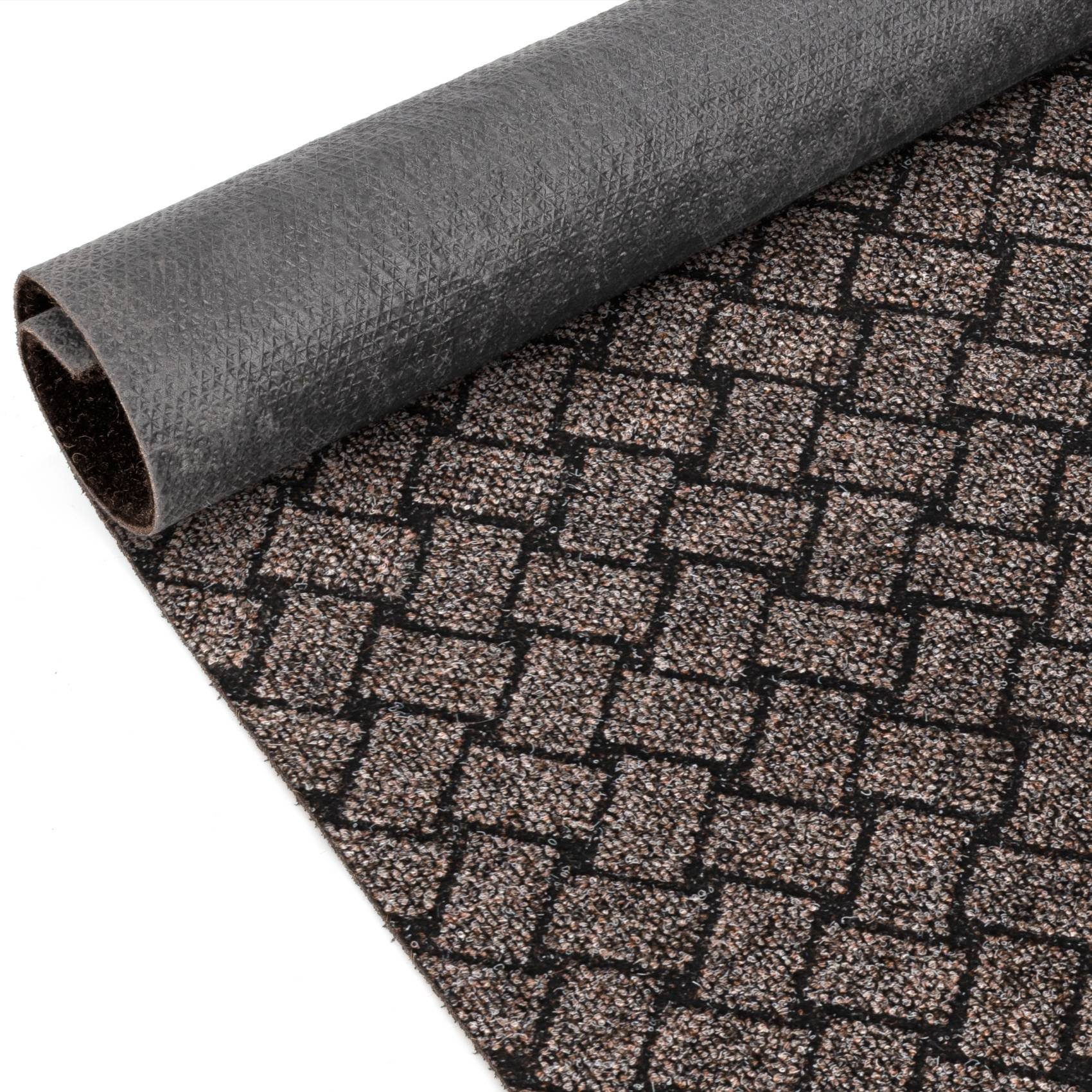ANRO Läufer Schmutzfangläufer für Flur, Diele, Eingang und Büro, rechteckig, Höhe: 6 mm, Rückseite Precoat Duo, zuschneidbar