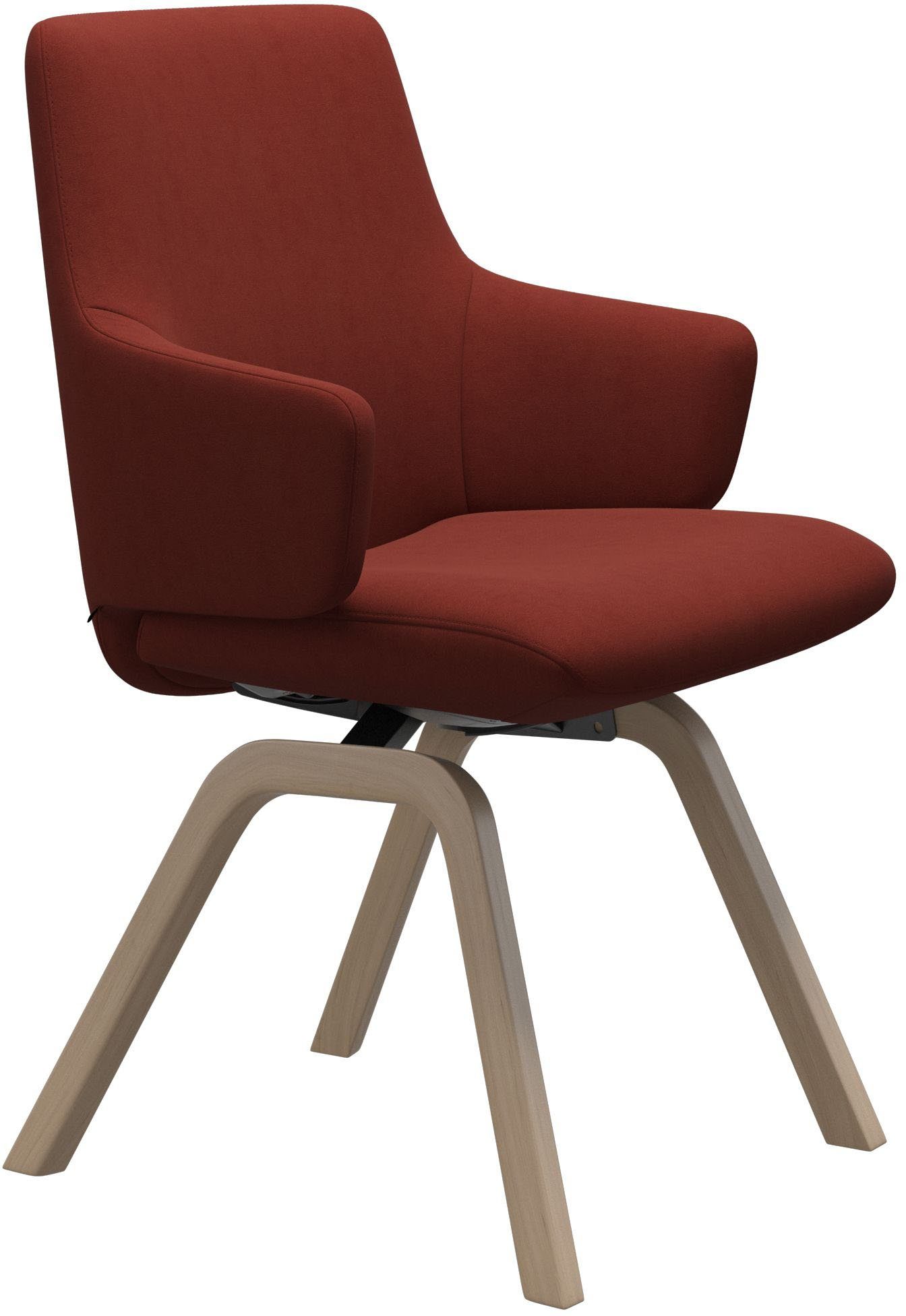 Stressless® Polsterstuhl Laurel, Low Back mit Armlehne, Größe L, mit schräggestellten Beinen in Eiche
