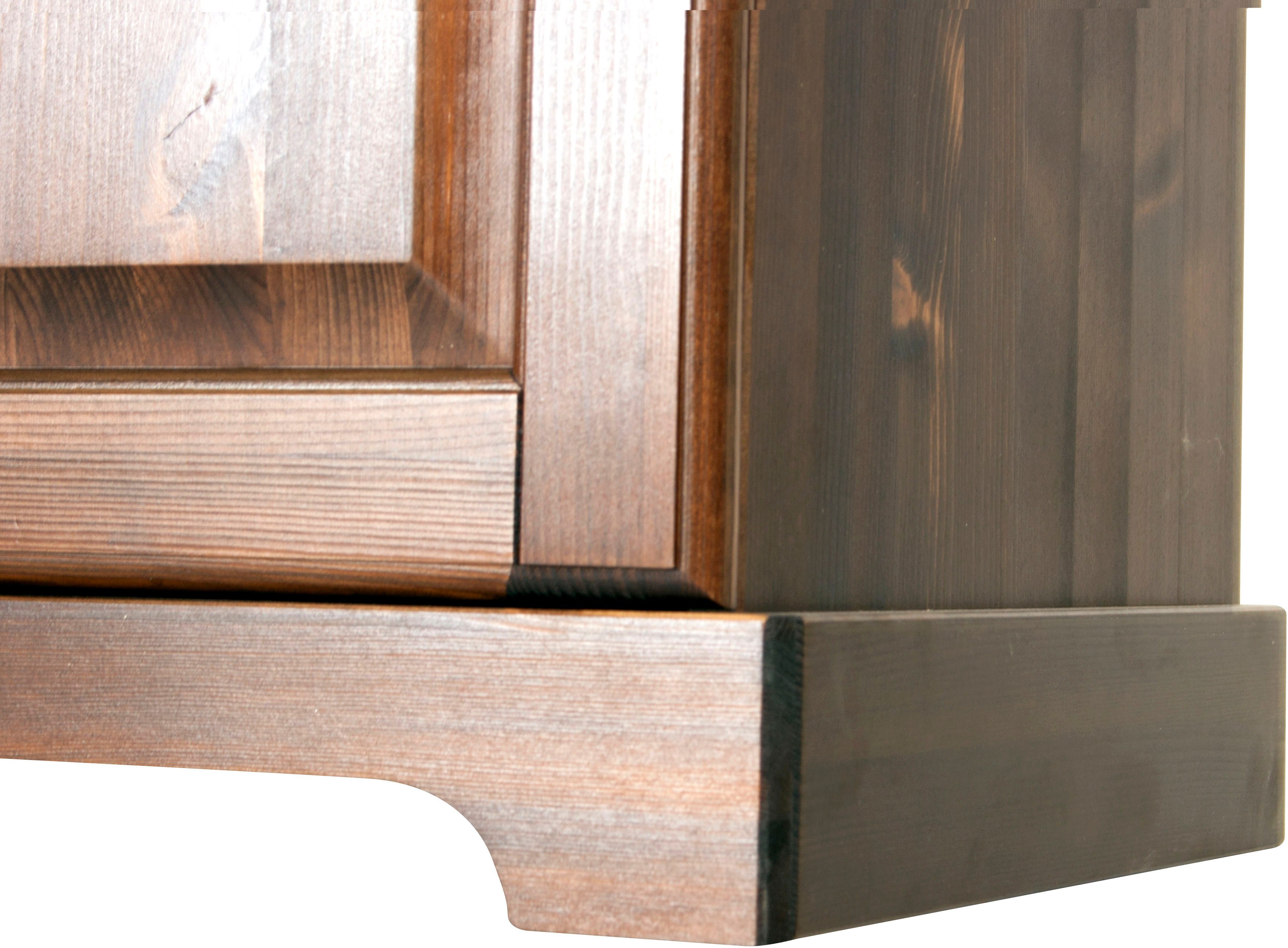 OTTO home Sideboard Rügen Kommode mit 2 Türen, 6 Schubläden mit Metallringgriffe, aus massiver Kiefer, Schubladen mit Glaseinsatz, natürliche Maserung – Bild 5 von 5